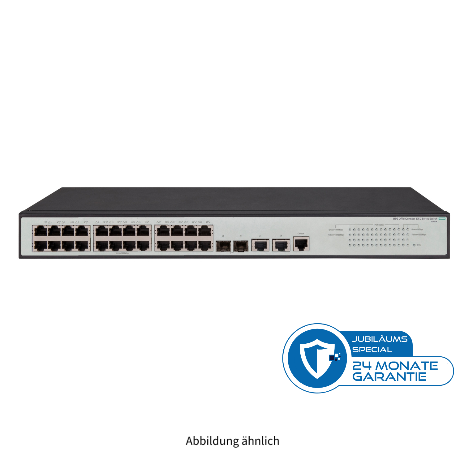 HPE OfficeConnect 1950-24G-SFP+ 24x 1GbE 2x 10GbE 2x SFP+ 10GbE Managed Switch JG960A