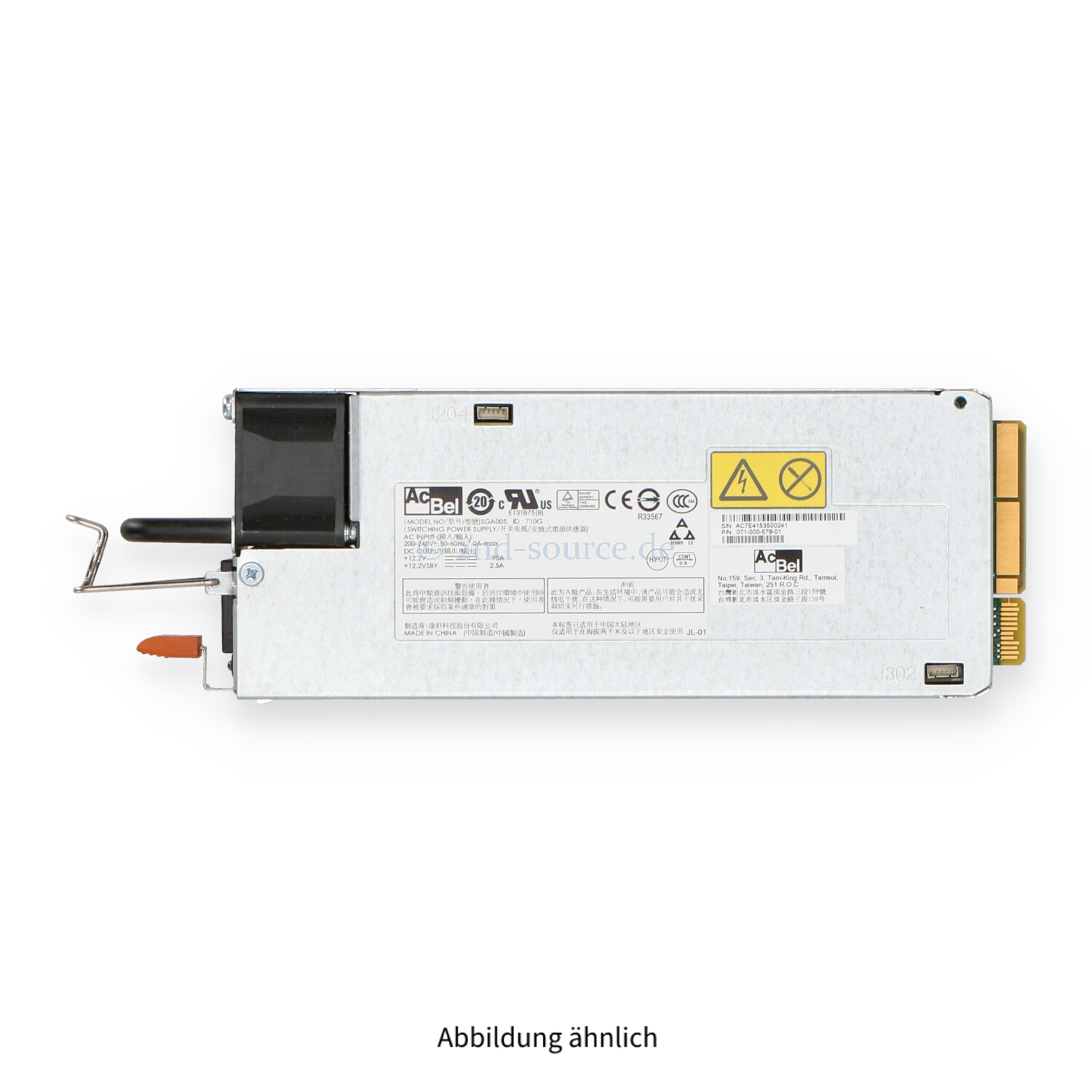 EMC AcBel 1100W HotPlug Power Supply VNX5200 5400 5600 071-000-578-01 SGA005