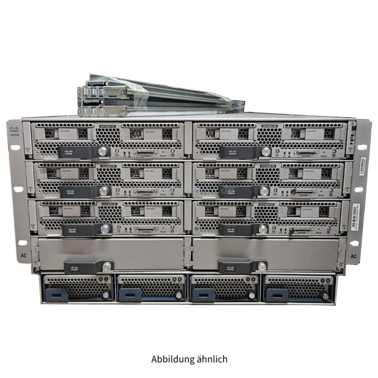 Cisco BladeSystem UCS 5108 6x B200 M5 2P Gold 6240 768GB 10GbE 4x 2500W Rackkit