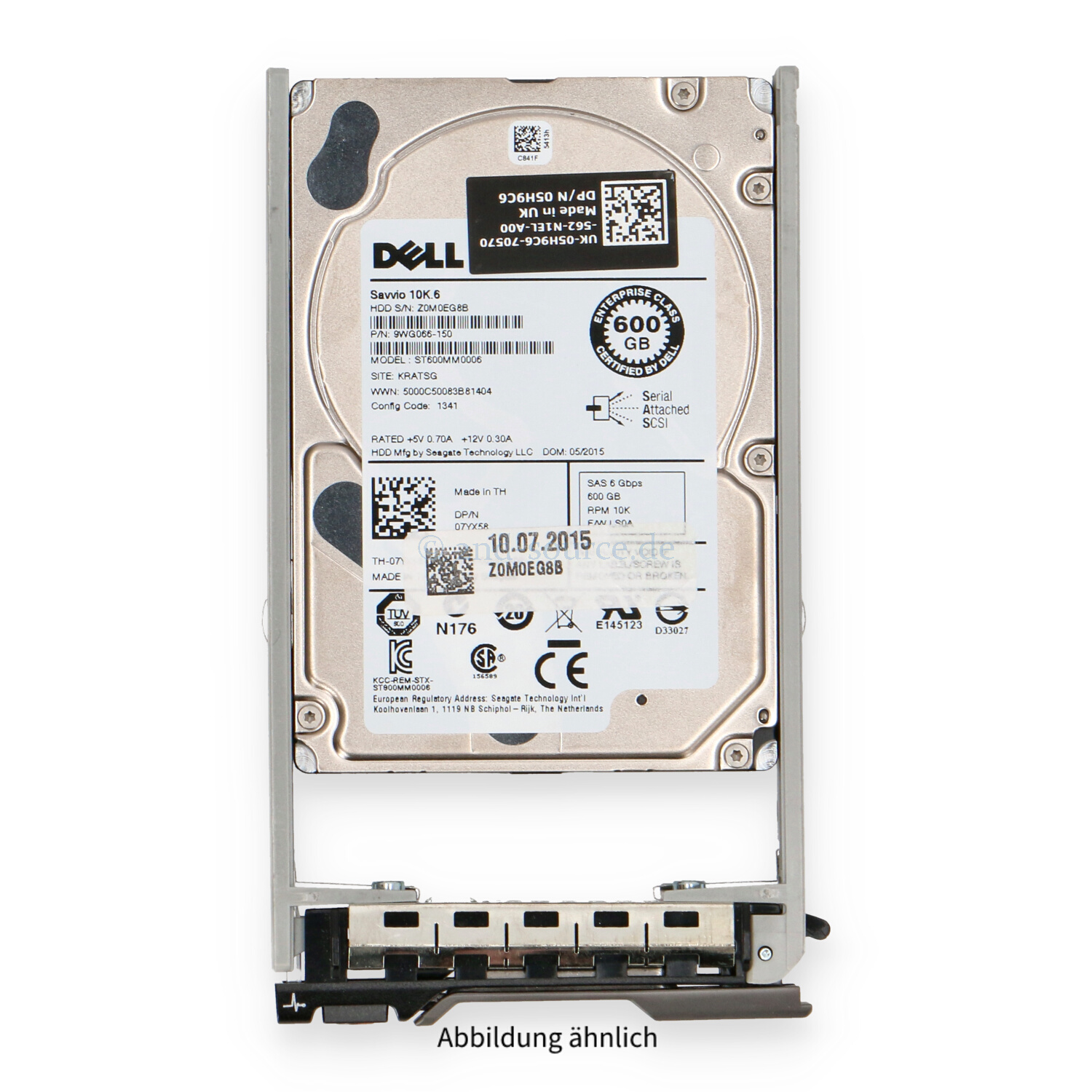 Dell 600GB 10k SAS 6G SFF HotPlug HDD 7YX58 07YX58