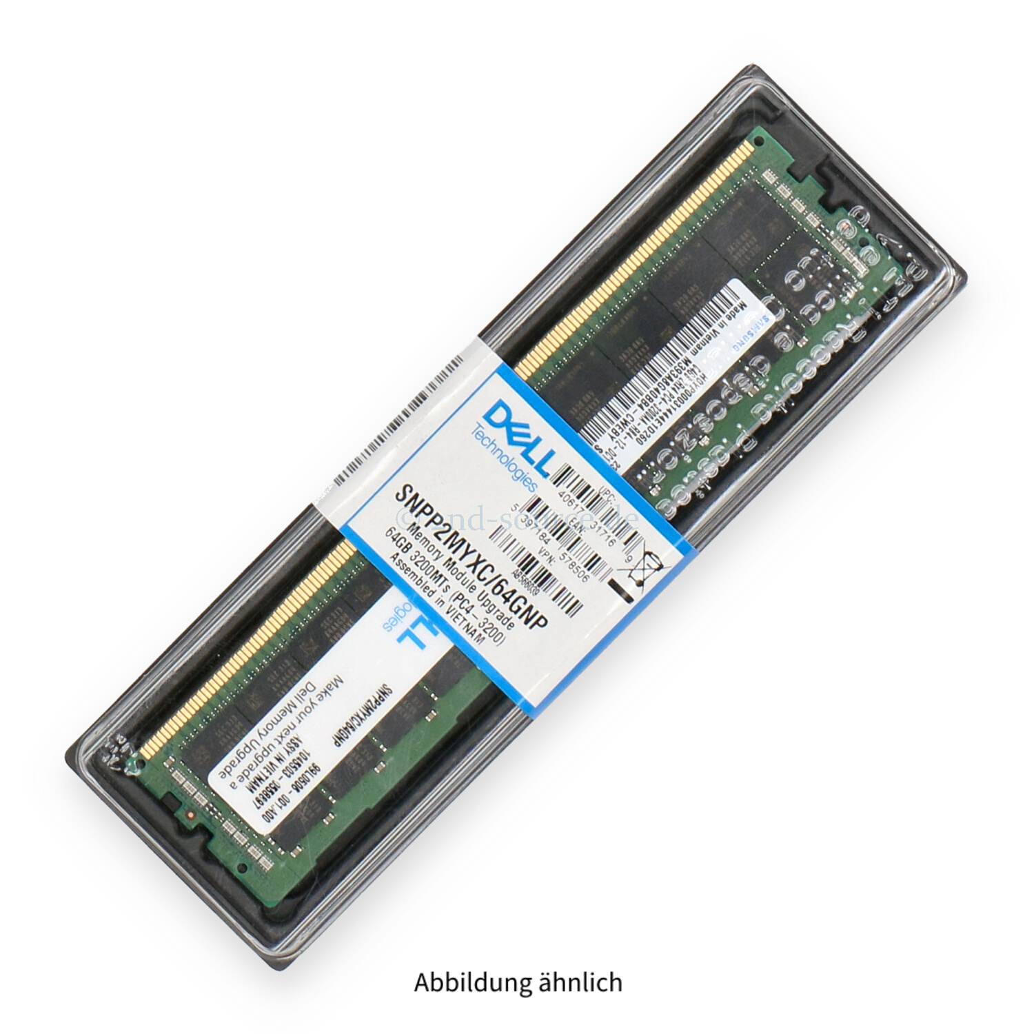 Dell 64GB PC4-25600AA-R DIMM Dual Rank x4 (DDR4-3200) Registered ECC AB566039 SNPP2MYXC/64GNP