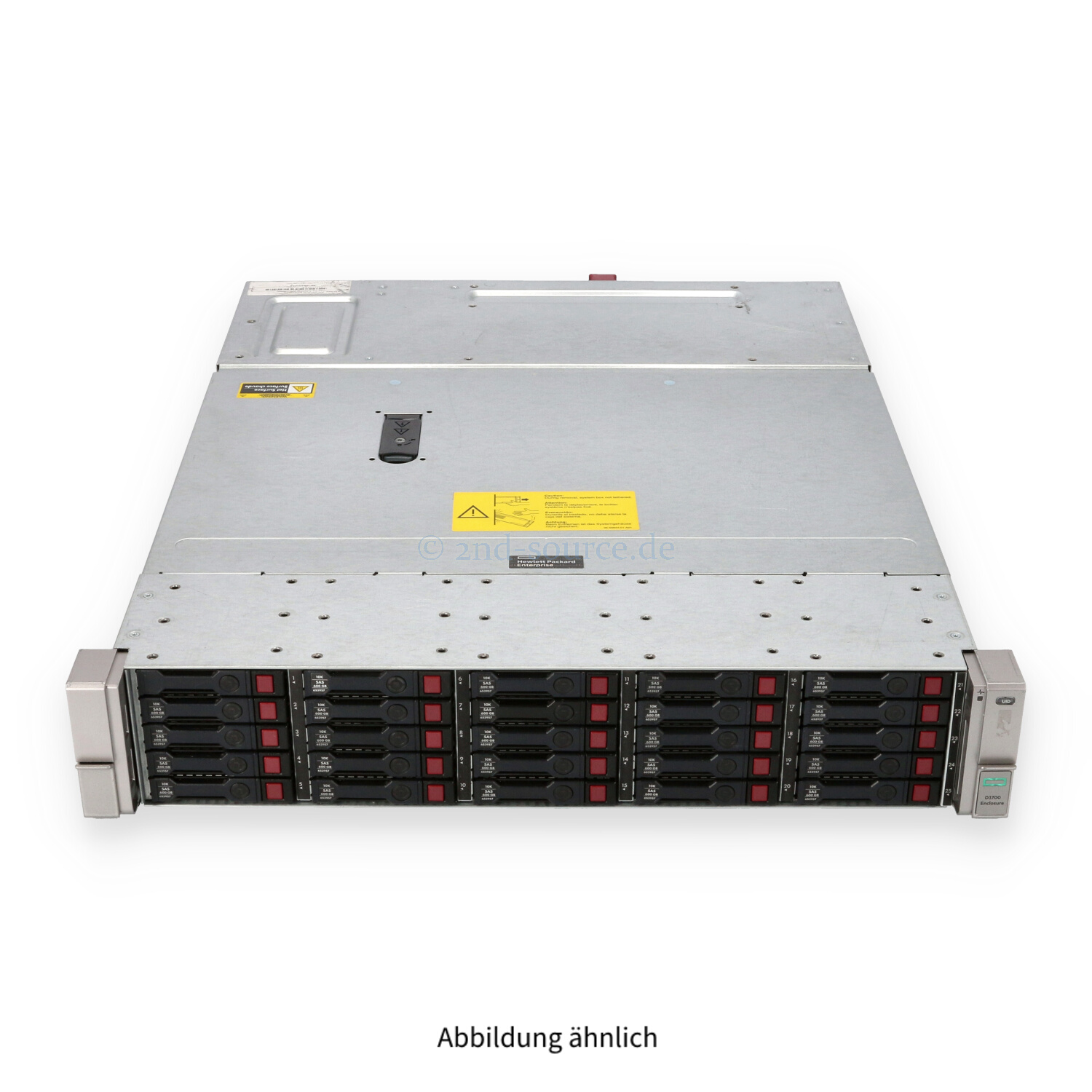 HPE StorageWorks D3700 Disk Enclosure mit 25x 600GB 10k SAS 6G SFF HDD (15TB) 2x 460W B7E40A QW967A