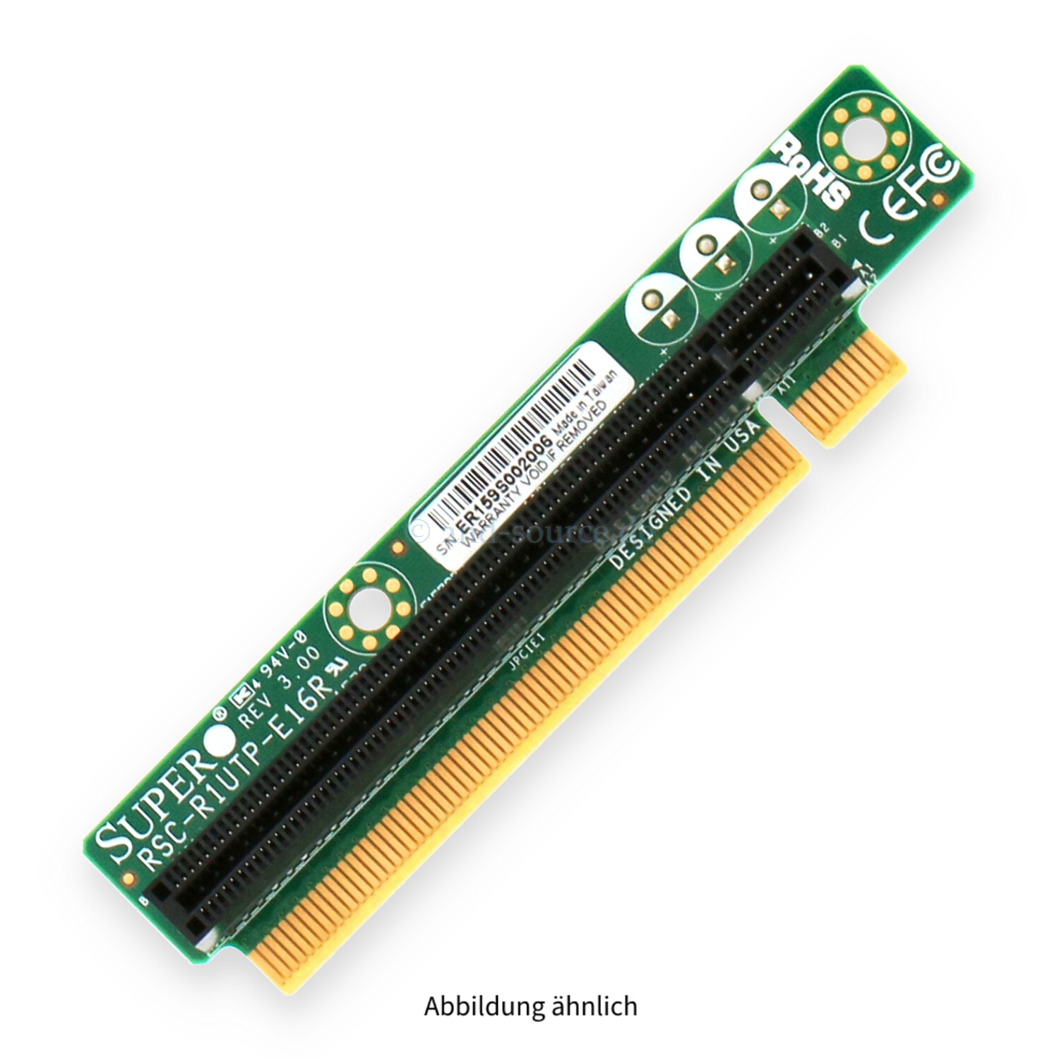 Supermicro 1x PCIe x16 1U RHS Riser RSC-R1UTP-E16R