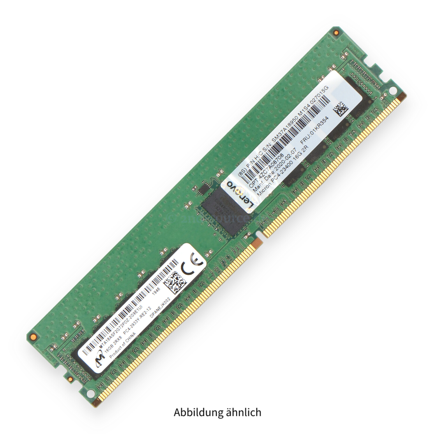 Lenovo 16GB PC4-23466Y-R Dual Rank x8 (DDR4-2933) Registered ECC 4ZC7A08708 01KR354