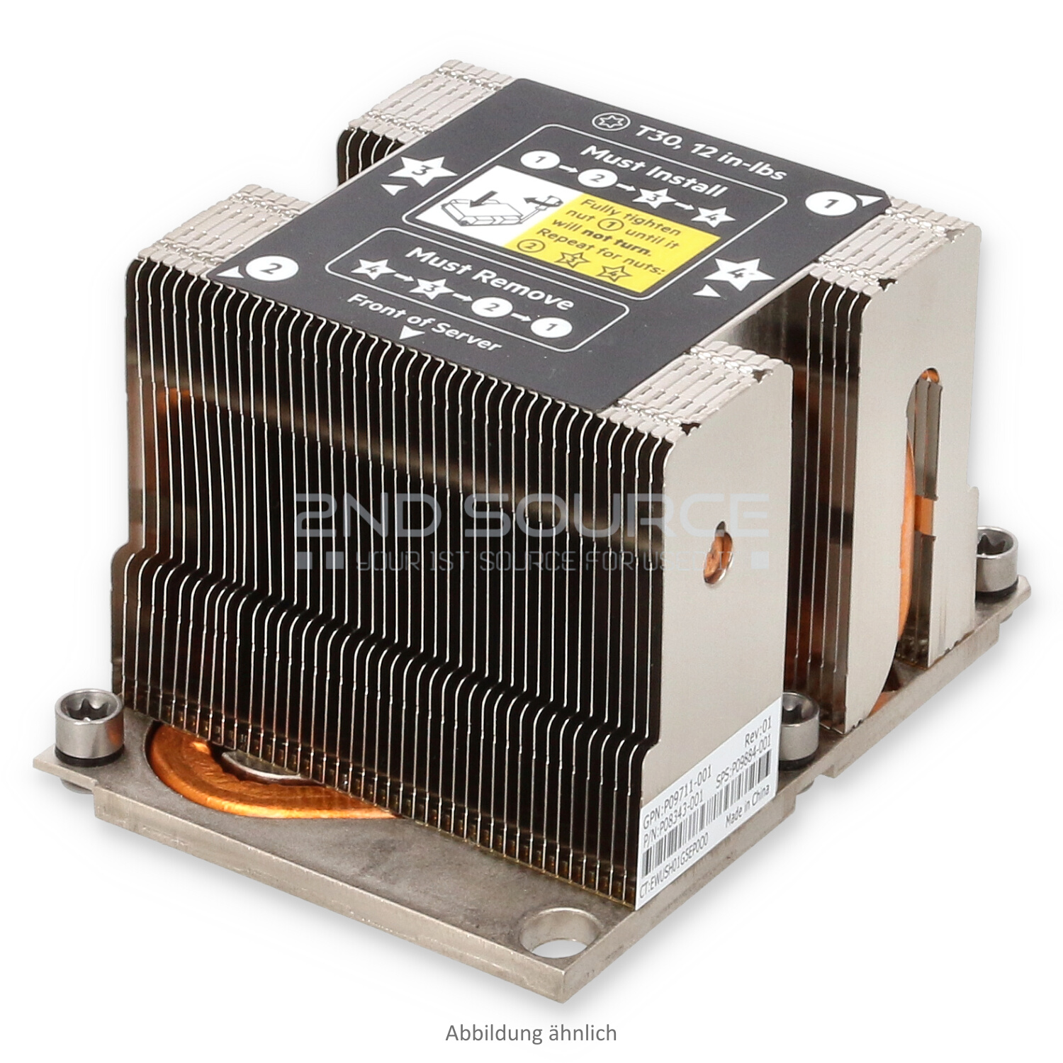HPE Standard Heatsink Apollo 4200 G10 165W P09884-001 P08343-001 P09711-001 876708-001