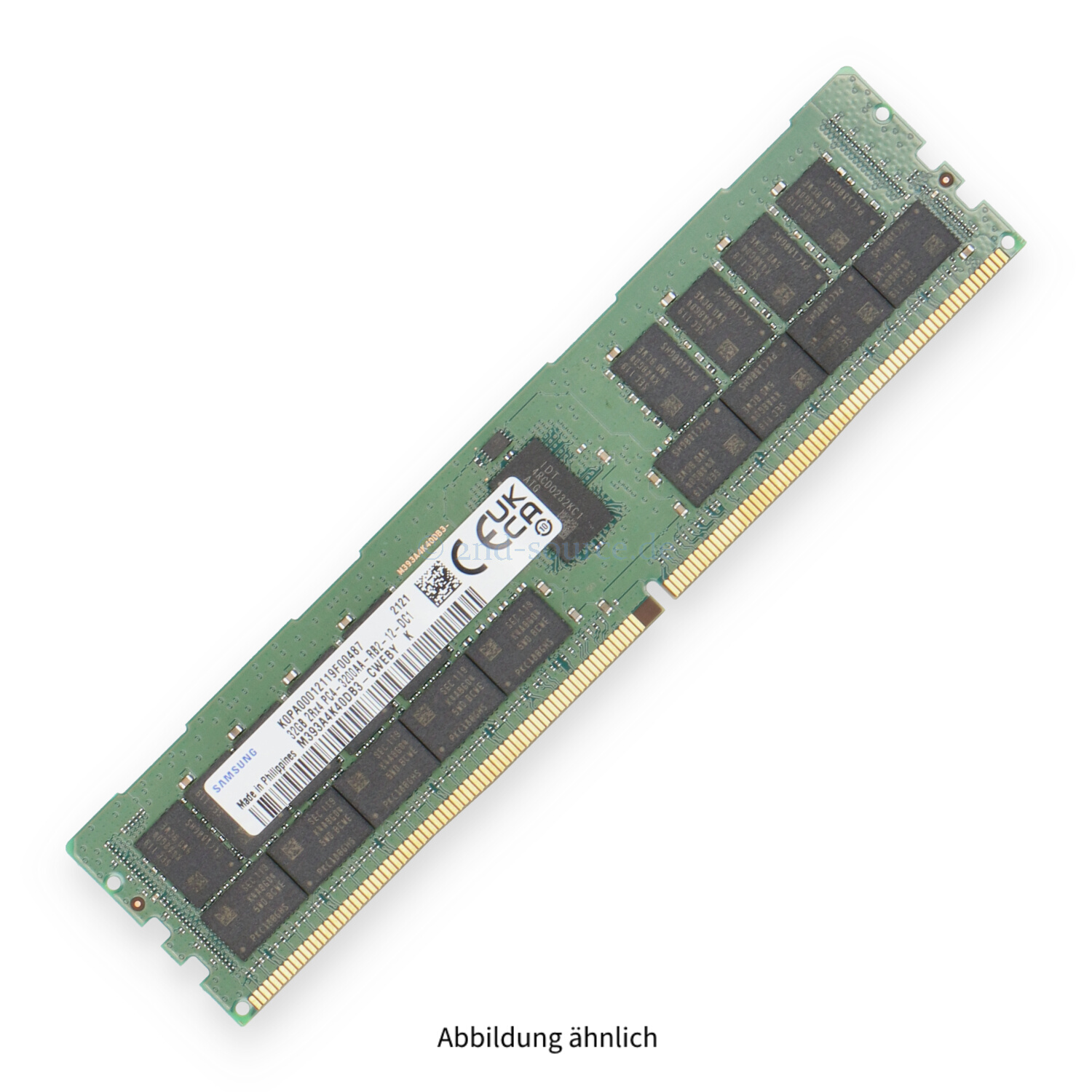 Samsung 32GB PC4-25600AA-R DIMM Dual Rank x4 (DDR4-3200) Registered ECC M393A4K40DB3-CWE