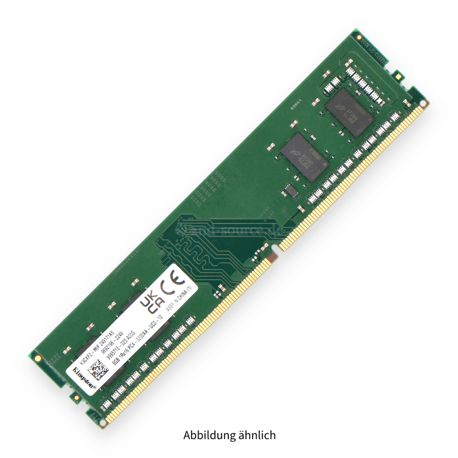Kingston 8GB PC4-25600AA-U DIMM Single Rank x16 (DDR4-3200) Unbuffered K9CXF2-MIF