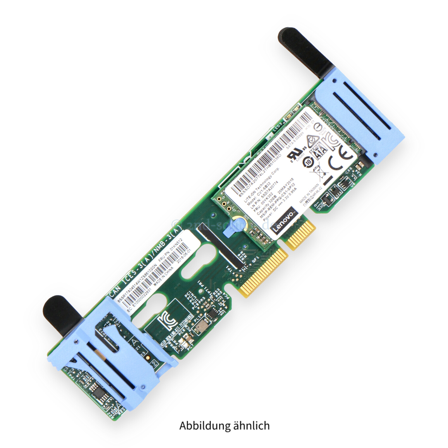 Lenovo ThinkSystem 2x 32GB SATA 6G M.2 SSD Mirroring Enablement Kit 01KN512 7Y37A01093 00YK352 Lenovo ThinkSystem 2x 32GB SATA 6G M.2 SSD Mirroring Enablement Kit 01KN512 7Y37A01093 00YK352