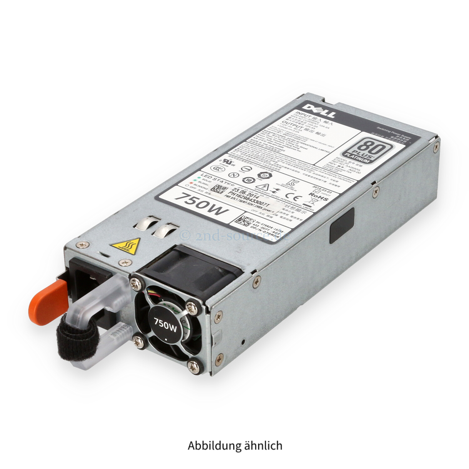 Dell 750W 80 Plus Platinum HotPlug Power Supply PowerEdge R520 R620 R720 R720XD 79RDR 079RDR Dell 750W 80 Plus Platinum HotPlug Power Supply PowerEdge R520 R620 R720 R720XD 79RDR 079RDR