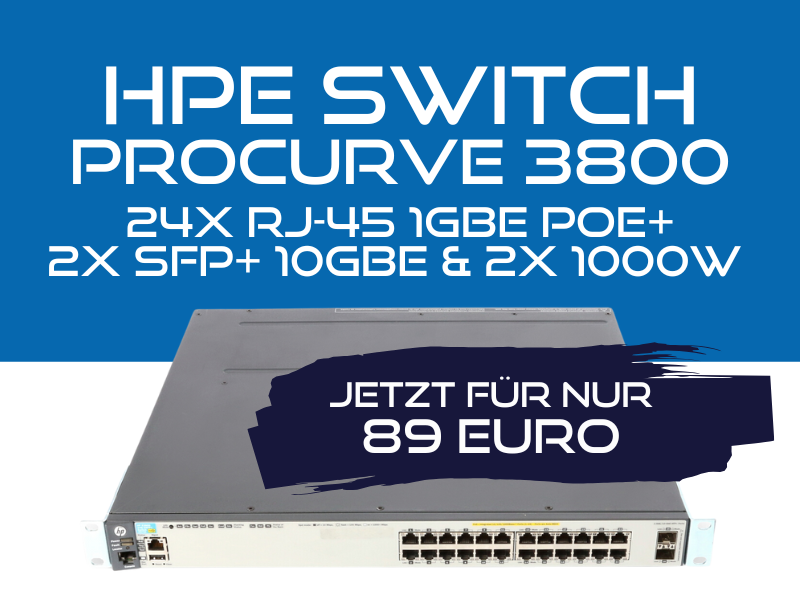 2nd Source - HPE ProCurve 3800 Switch im Angebot 2nd Source - HPE ProCurve 3800 Switch im Angebot
