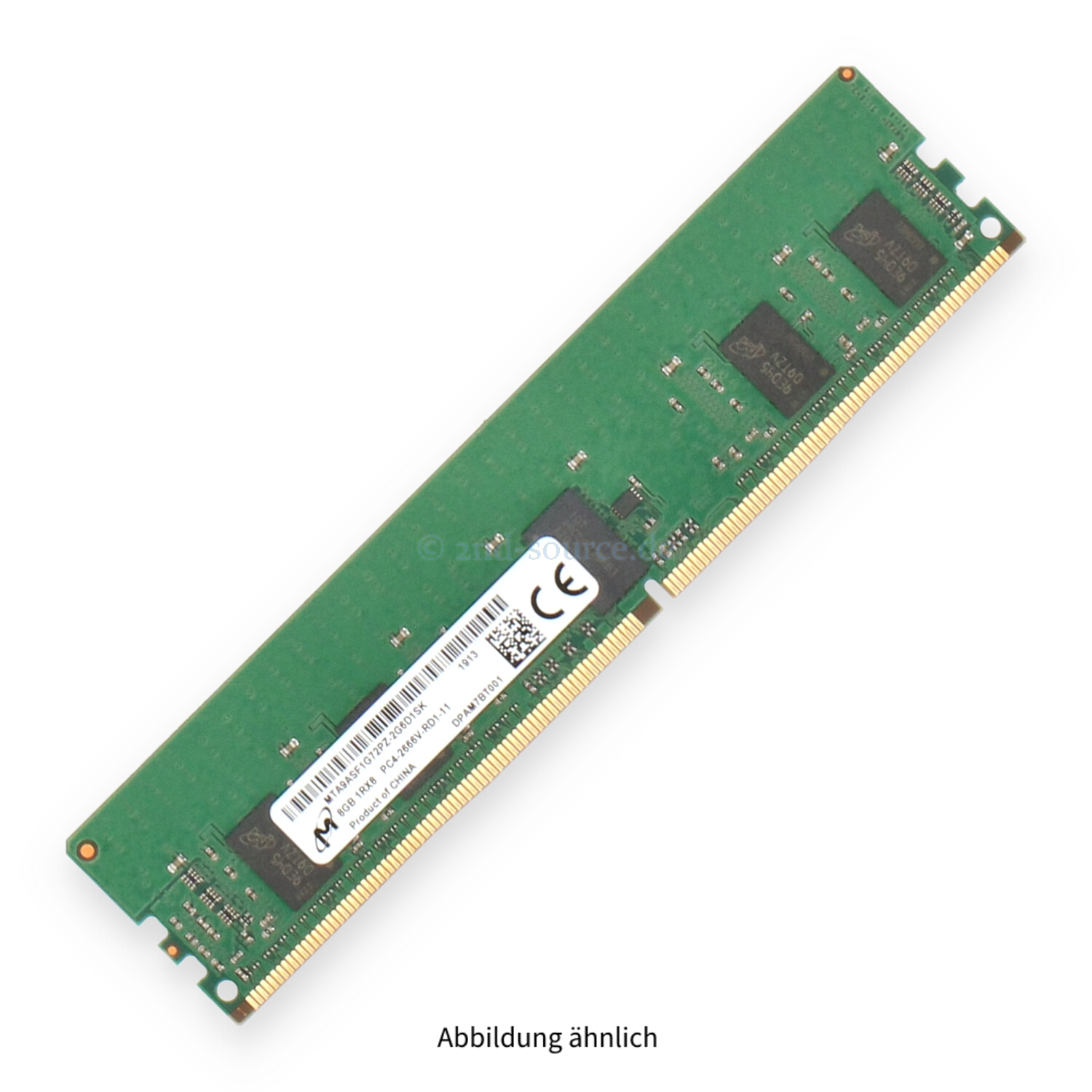 Micron 8GB PC4-21300V-R DIMM Single Rank x8 (DDR4-2666) Registered ECC MTA9ASF1G72PZ-2G6D1