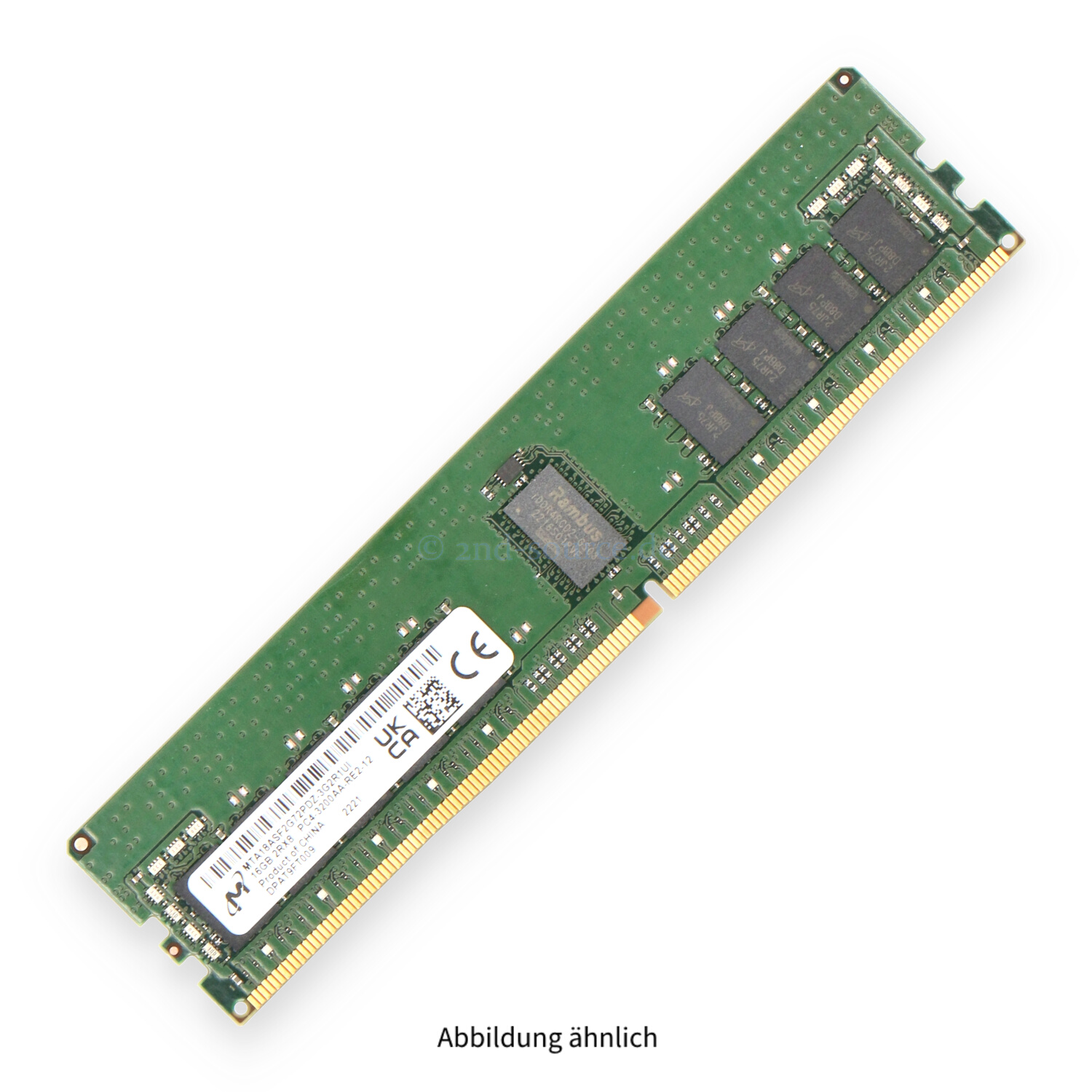 Micron 16GB PC4-25600AA-R DIMM Dual Rank x8 (DDR4-3200) Registered ECC MTA18ASF2G72PDZ-3G2R1
