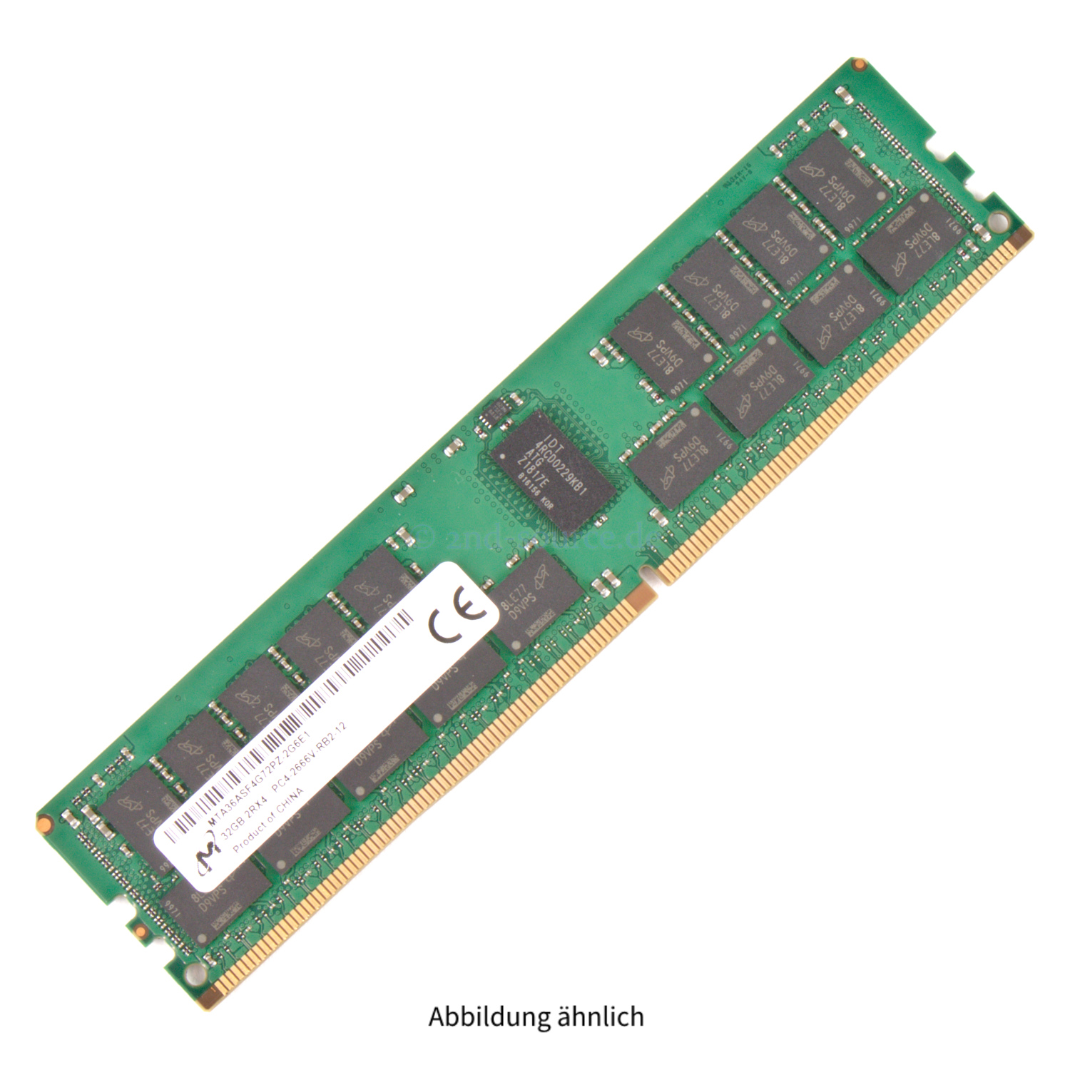 Micron 32GB PC4-21300V-R DIMM Dual Rank x4 (DDR4-2666) Registered ECC MTA36ASF4G72PZ-2G6E1