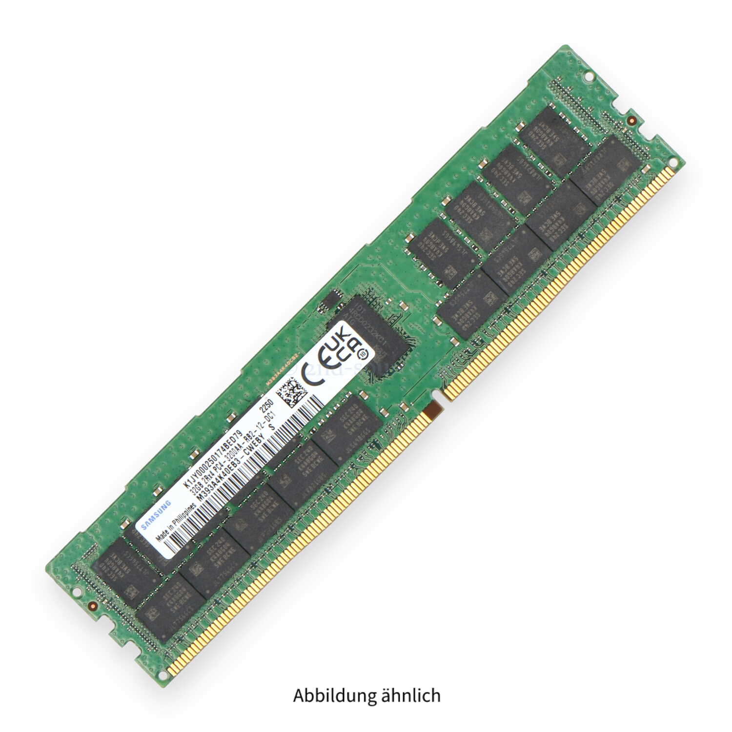Samsung 32GB PC4-25600AA-R DIMM Dual Rank x4 (DDR4-3200) Registered ECC M393A4K40EB3-CWE