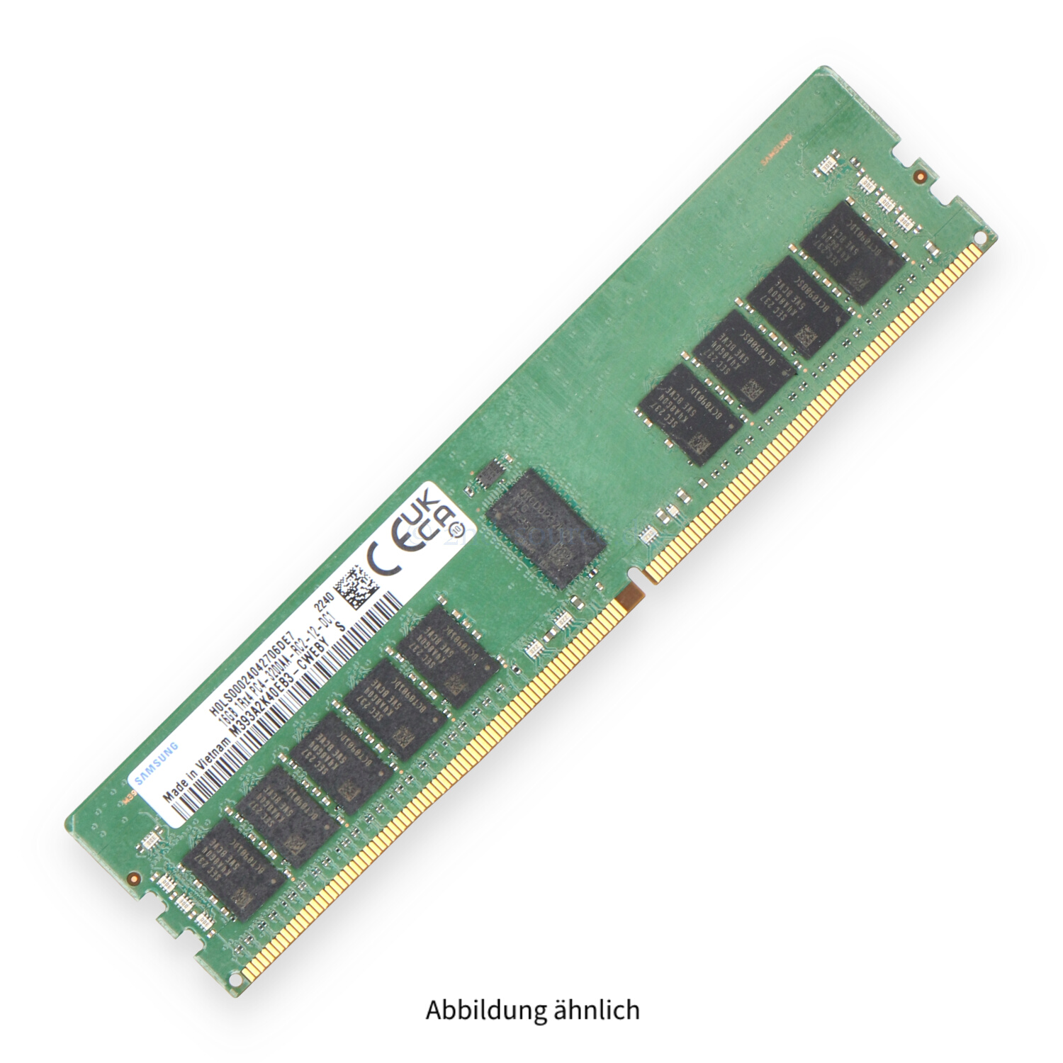 Samsung 16GB PC4-25600AA-R DIMM Single Rank x4 (DDR4-3200) Registered ECC M393A2K40EB3-CWE