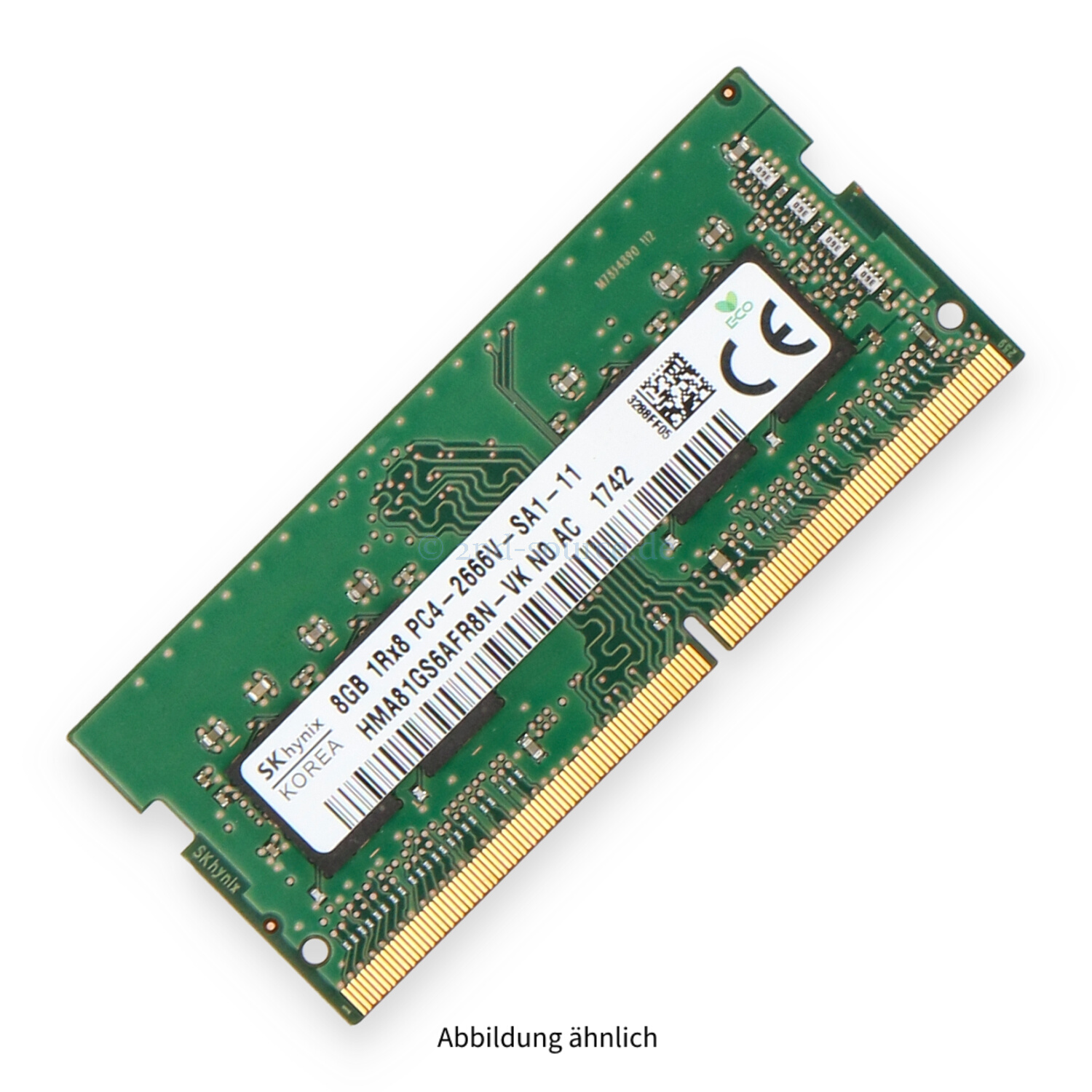 Hynix 8GB PC4-21300V-S SODIMM Single Rank x8 (DDR4-2666) Unbuffered nECC HMA81GS6AFR8N-VK