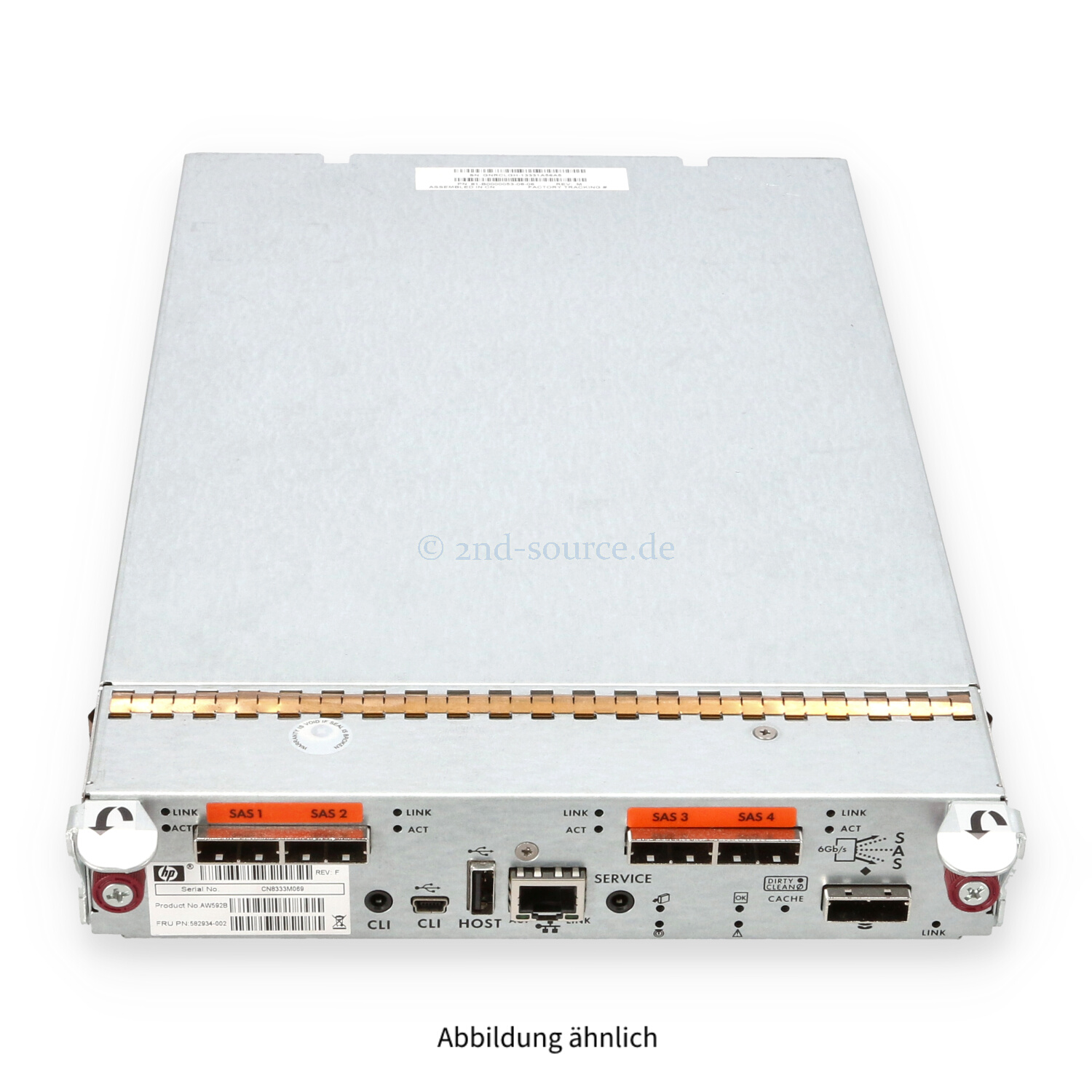 HPE P2000 G3 SAS MSA Array System Controller AW592B 582934-002