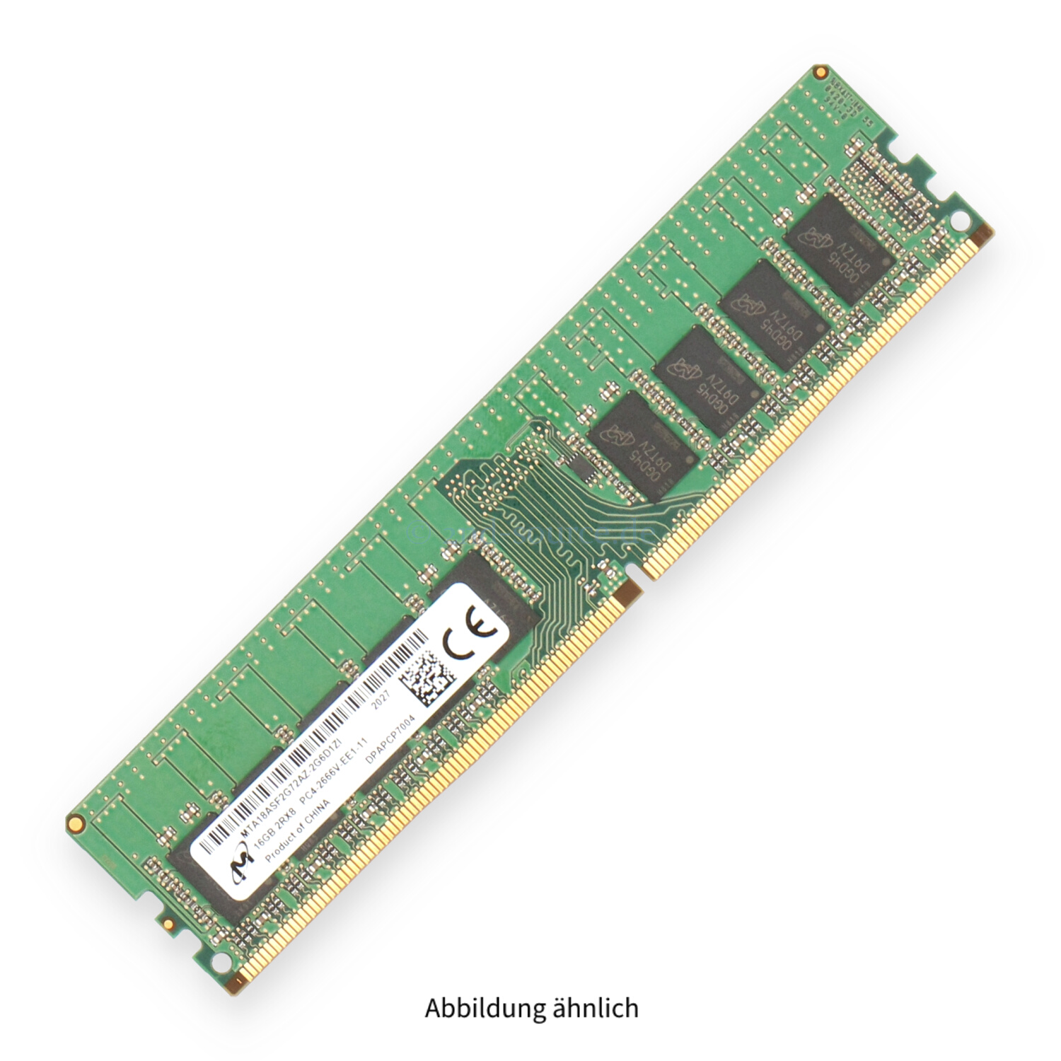 Micron 16GB PC4-21300V-E DIMM Dual Rank x8 (DDR4-2666) Unbuffered ECC MTA18ASF2G72AZ-2G6D1