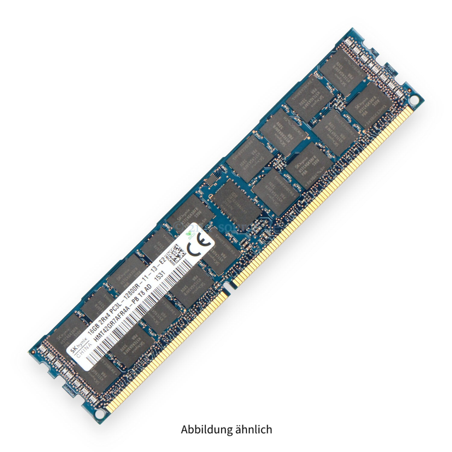 Hynix 16GB PC3L-12800R DIMM Dual Rank (DDR3-1600) Registered ECC HMT42GR7AFR4A-PB
