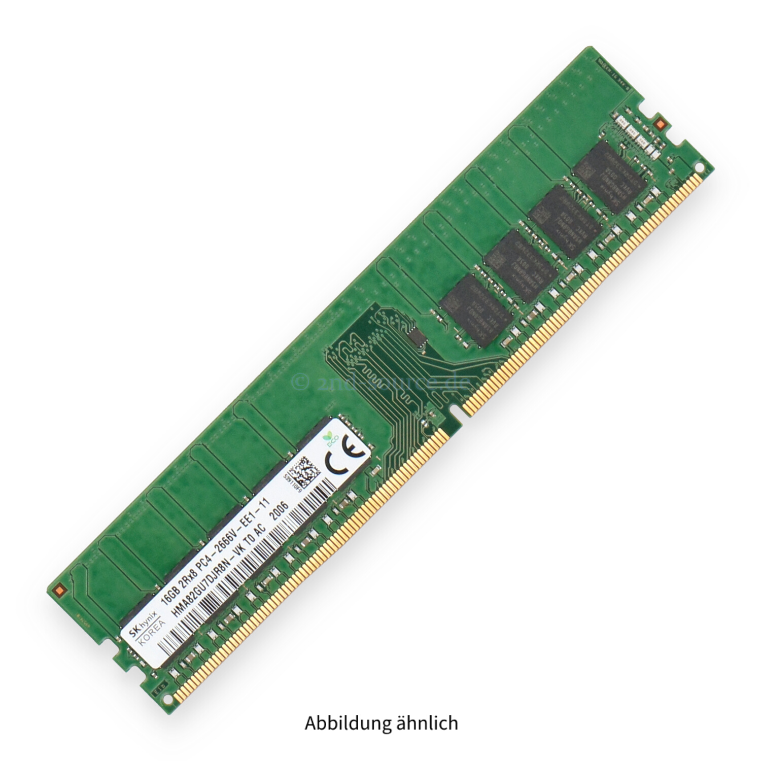 Hynix 16GB PC4-21300V-E DIMM Dual Rank x8 (DDR4-2666) Unbuffered ECC HMA82GU7DJR8N-VK
