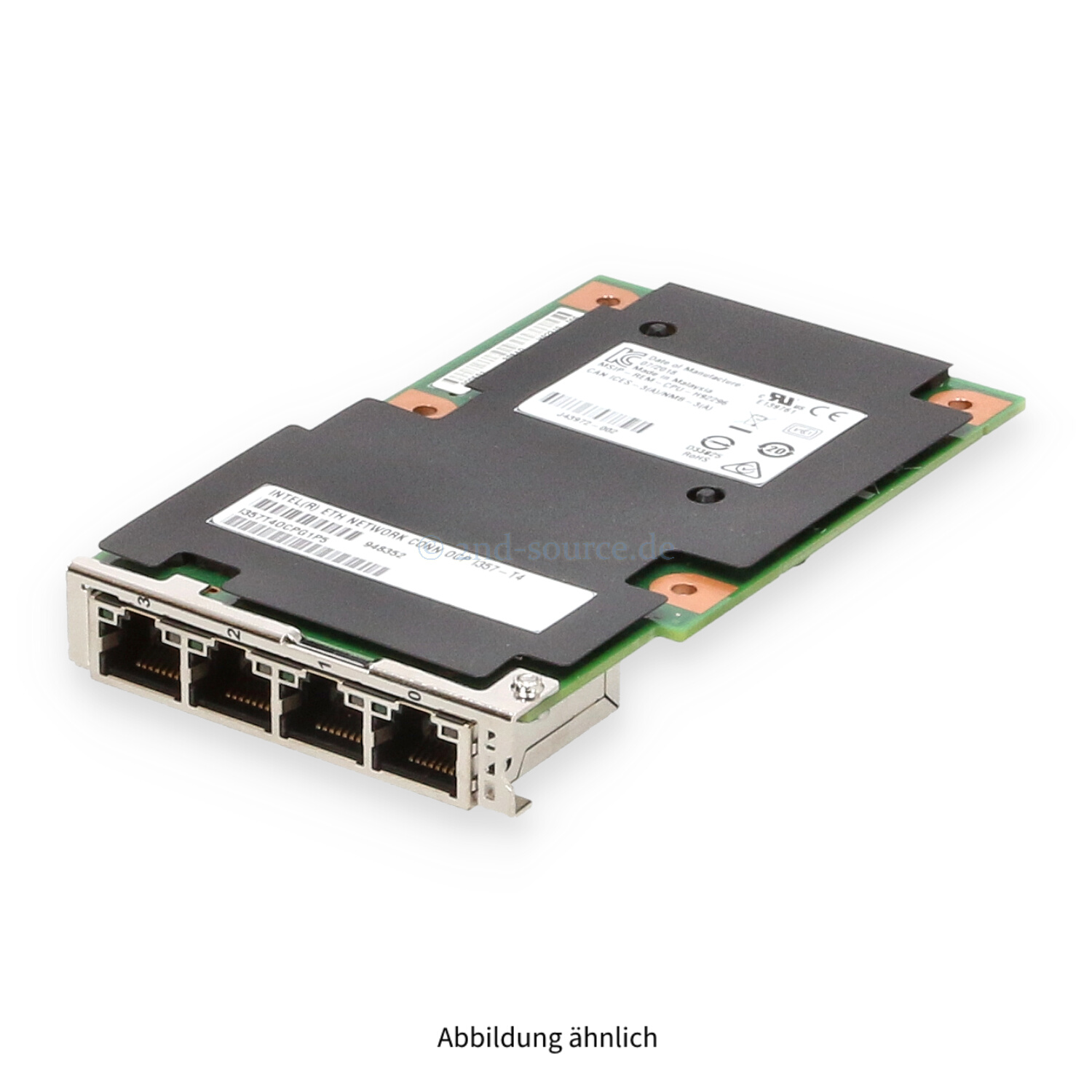 Intel I357-T4 4x RJ-45 1GbE Network Daughter Card I357T4OCPG1P5 Intel I357-T4 4x RJ-45 1GbE Network Daughter Card I357T4OCPG1P5