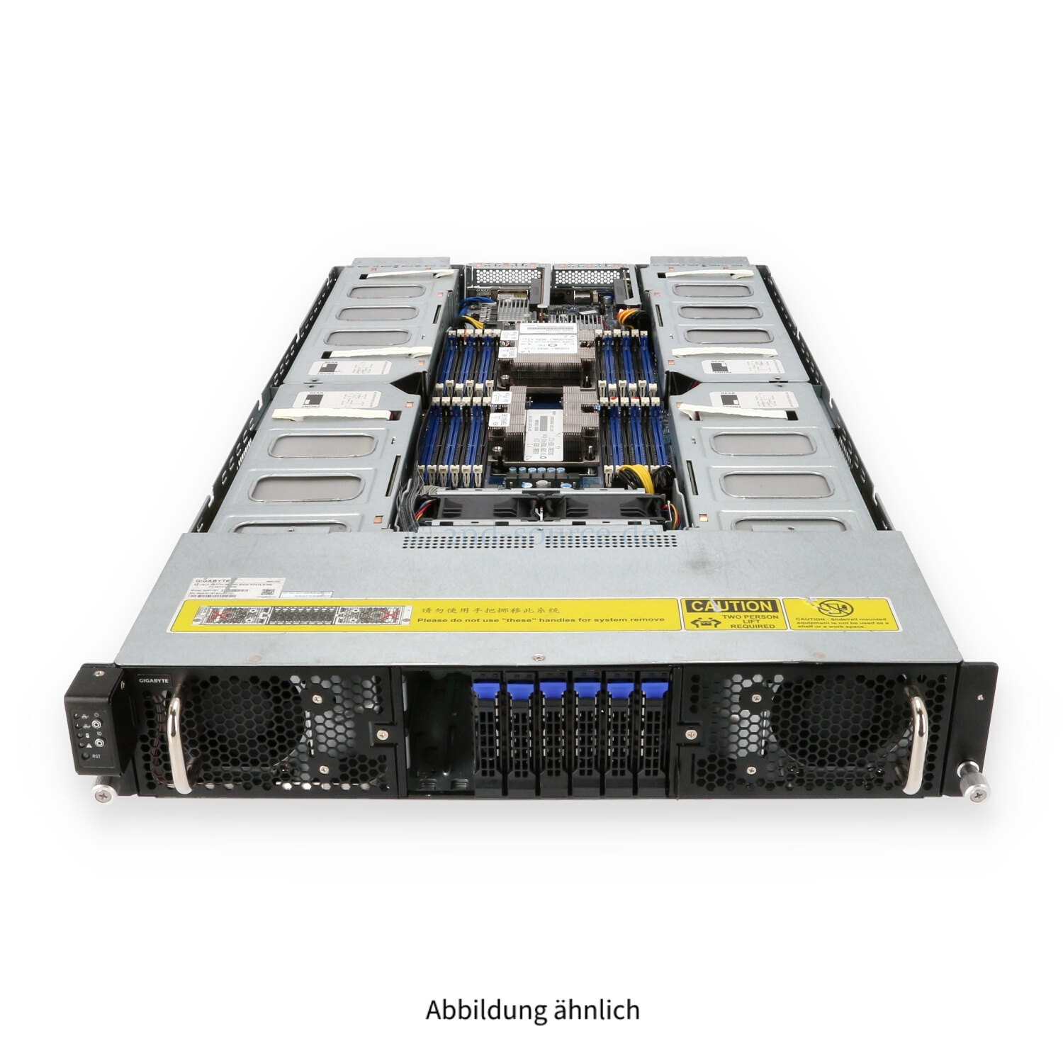 Gigabyte G291-281 8xSFF supports up to 8x double slot GPU cards 2x 10Gb/s Base-T Rack-Kit 6NG291281MR-00