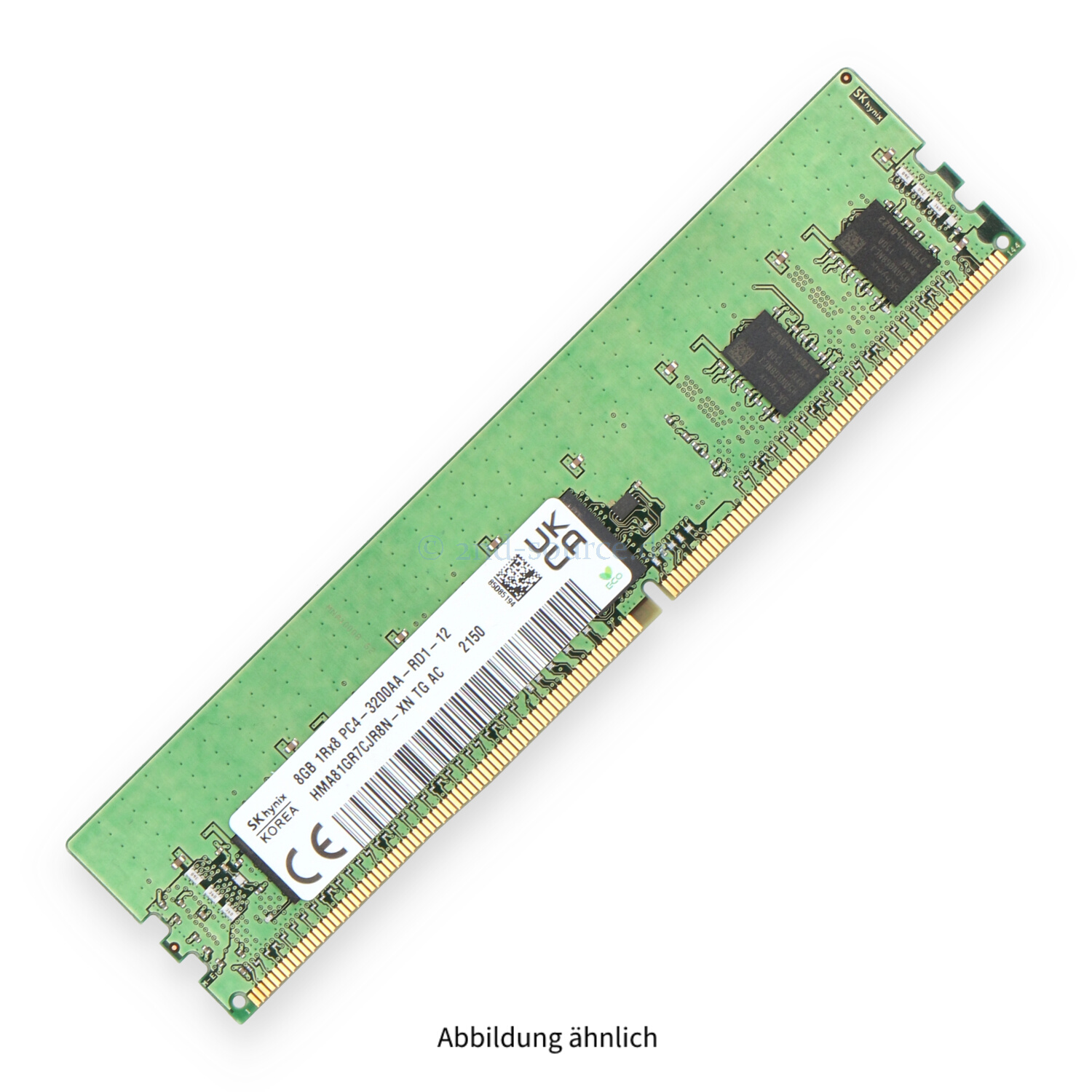 Hynix 8GB PC4-25600AA-R DIMM Single Rank x8 (DDR4-3200) Registered ECC HMA81GR7CJR8N-XN Hynix 8GB PC4-25600AA-R DIMM Single Rank x8 (DDR4-3200) Registered ECC HMA81GR7CJR8N-XN