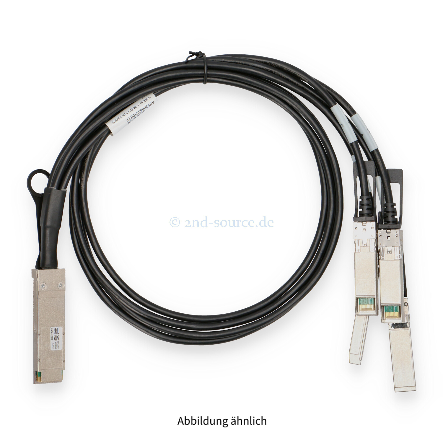 HPE X240 1.0m 1x QSFP28 to 4x SFP28 DAC Copper Cable JL282A HPE X240 1.0m 1x QSFP28 to 4x SFP28 DAC Copper Cable JL282A