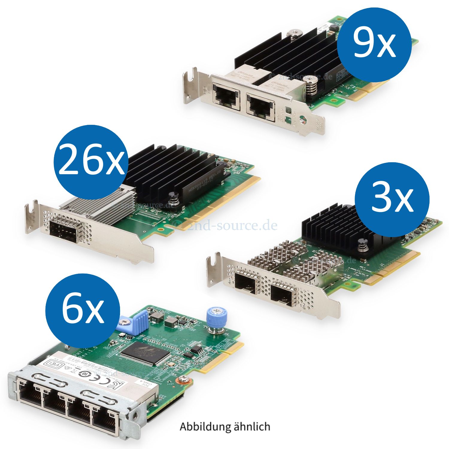 Bundle aus 31x Mellanox und 15x Lenovo Netzwerkkarten