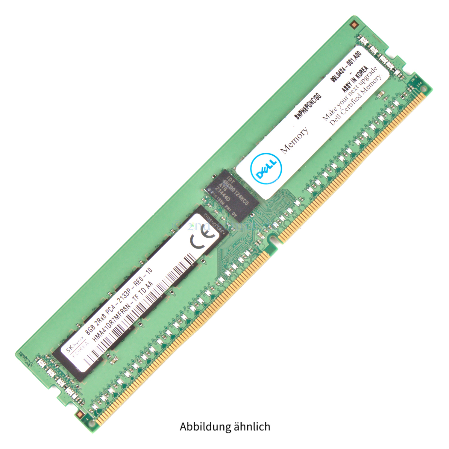 Dell 8GB PC4-17000P DIMM Dual Rank x8 (DDR4-2133) Registered ECC SNPH8PGNC/8G