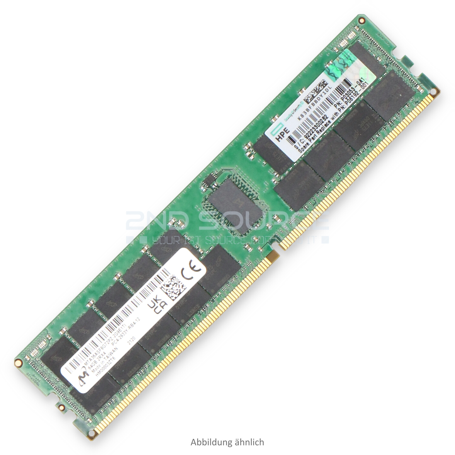 Micron 64GB PC4-23466R DIMM Dual Rank x4 (DDR4-2933) Registered ECC MTA36ASF8G72PZ-2G9E1