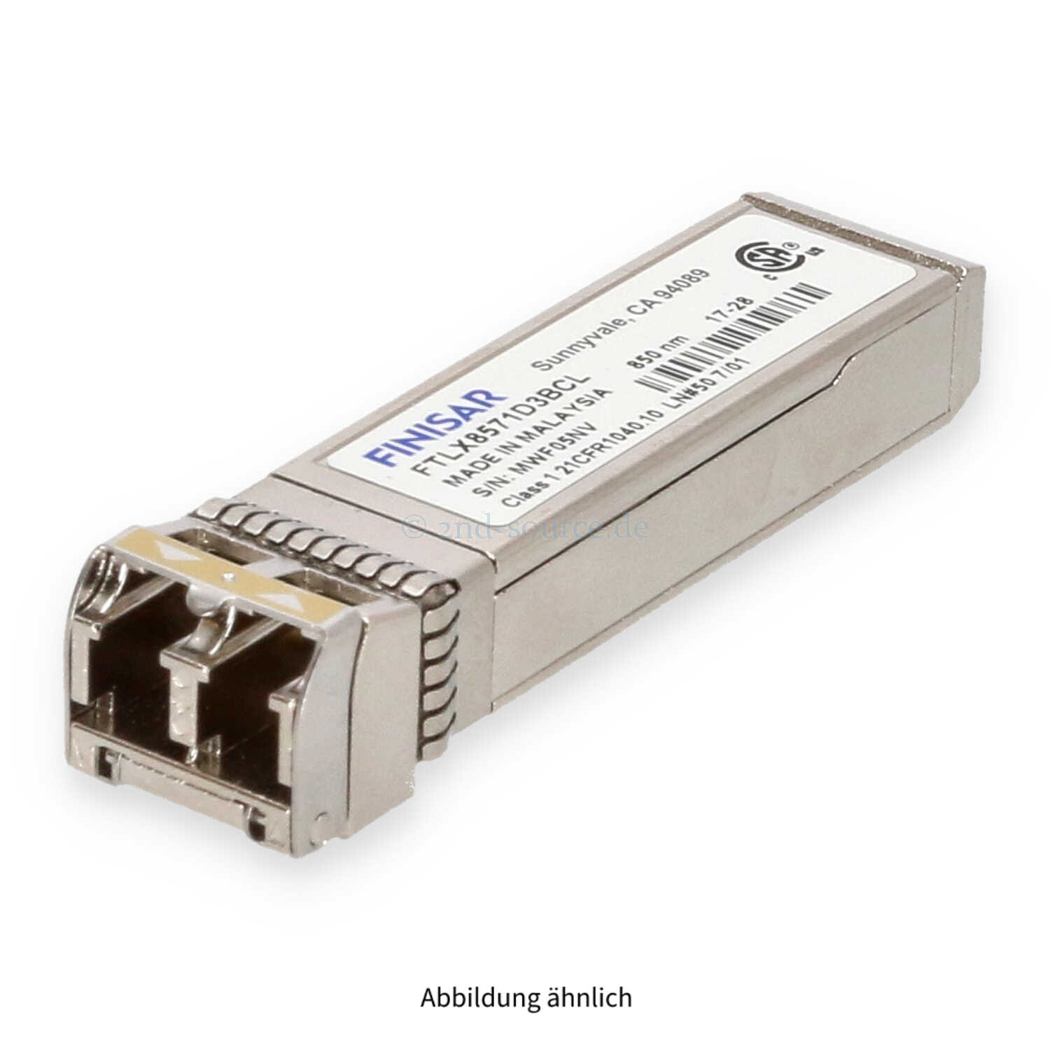 Finisar 10G Ethernet Shortwave SFP+ Transceiver Module FTLX8571D3BCL Finisar 10G Ethernet Shortwave SFP+ Transceiver Module FTLX8571D3BCL