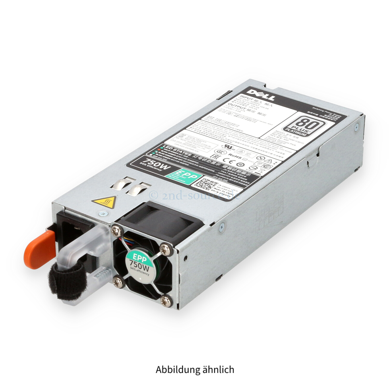 Dell 750W 80 Plus Platinum HotPlug Power Supply 5RHVV 05RHVV Dell 750W 80 Plus Platinum HotPlug Power Supply 5RHVV 05RHVV