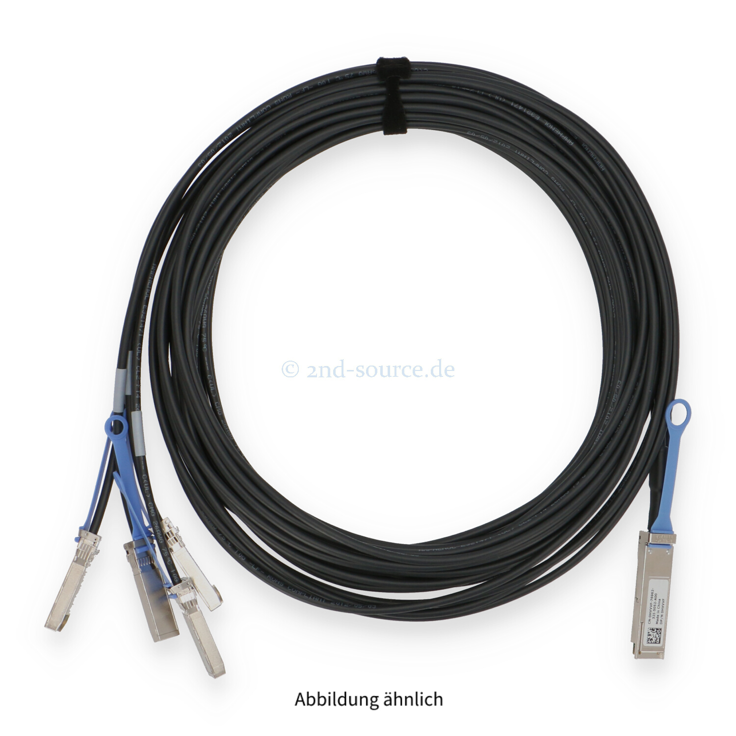 Dell 5.0m QSFP+ 40GbE to 4x SFP+ 10GbE DAC Direct Attach Copper Cable HVVVF 0HVVVF Dell 5.0m QSFP+ 40GbE to 4x SFP+ 10GbE DAC Direct Attach Copper Cable HVVVF 0HVVVF