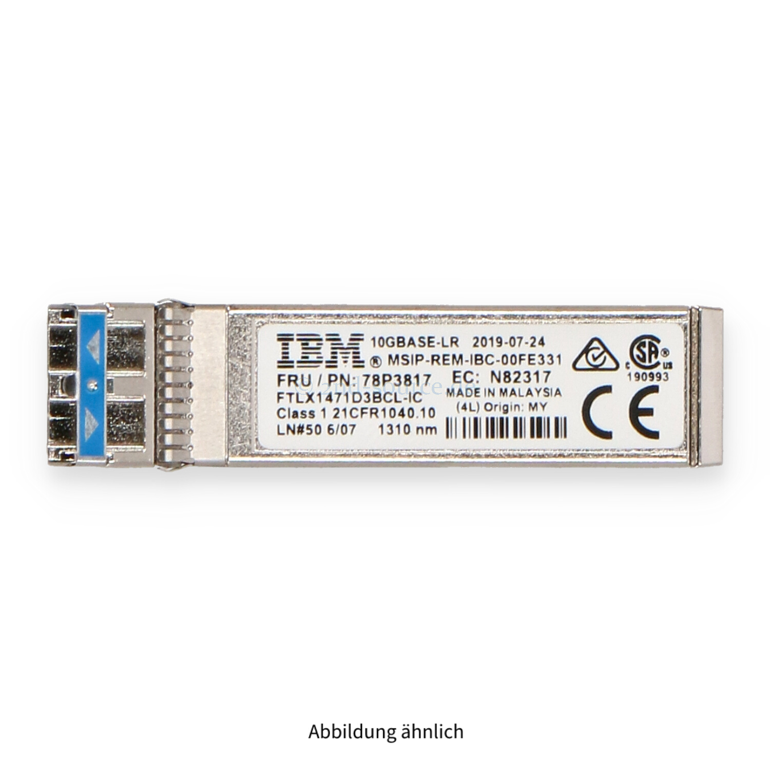 IBM 10GBase-LR Long Wave SFP+ Transceiver Module 78P3817