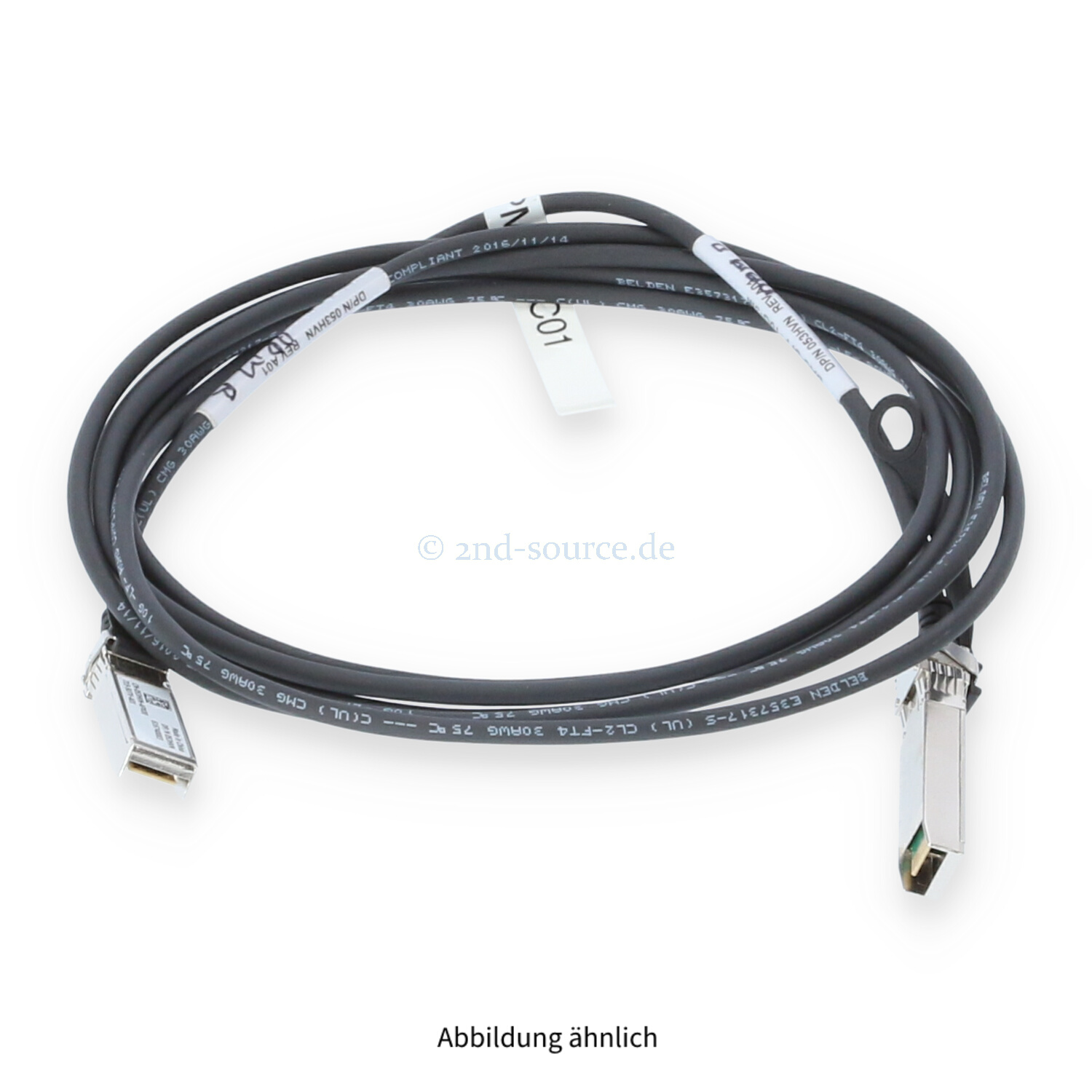 Dell Force10 3.0m SFP+ to SFP+ 10GbE DAC Direct Attach Copper Cable 53HVN 053HVN Dell Force10 3.0m SFP+ to SFP+ 10GbE DAC Direct Attach Copper Cable 53HVN 053HVN