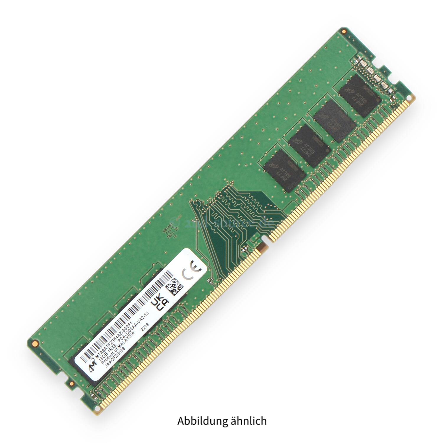 Micron 16GB PC4-25600AA-U DIMM Single Rank x8 (DDR4-3200) Unbuffered MTA8ATF2G64AZ-3G2F1