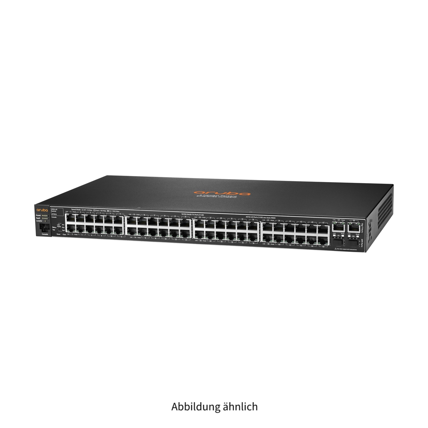 HPE Aruba 2530-48-SFP 48x 10Base-T/100Base-TX 2x 1000Base-T 2x SFP Managed Switch J9781AR