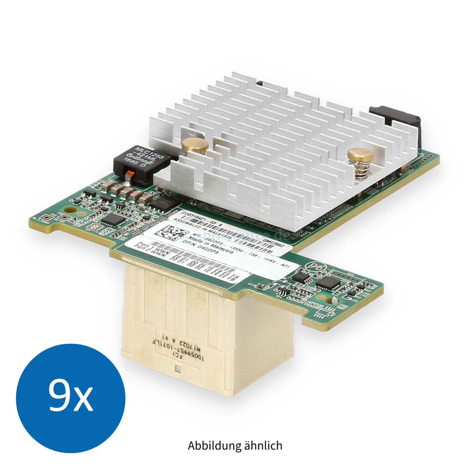 9x Dell QLogic QME2662 2x 16GB Fibre Channel Mezzanine HBA 4GDP5 04GDP5