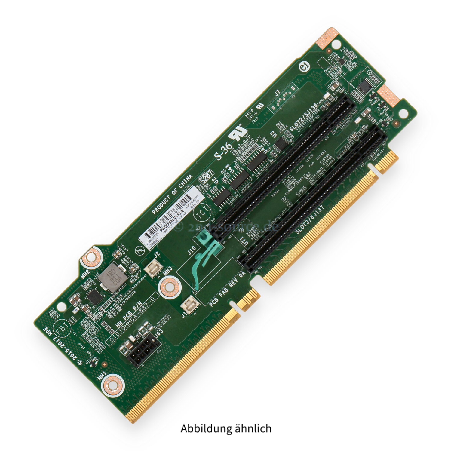 HPE Slot 2/3 2xPCIe x16 GPU Riser Board DL380 Gen10 875060-001 866563-001