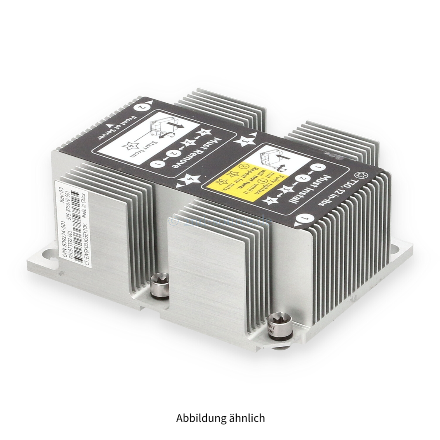 HPE Standard Heatsink ProLiant DL380 G10 875070-001