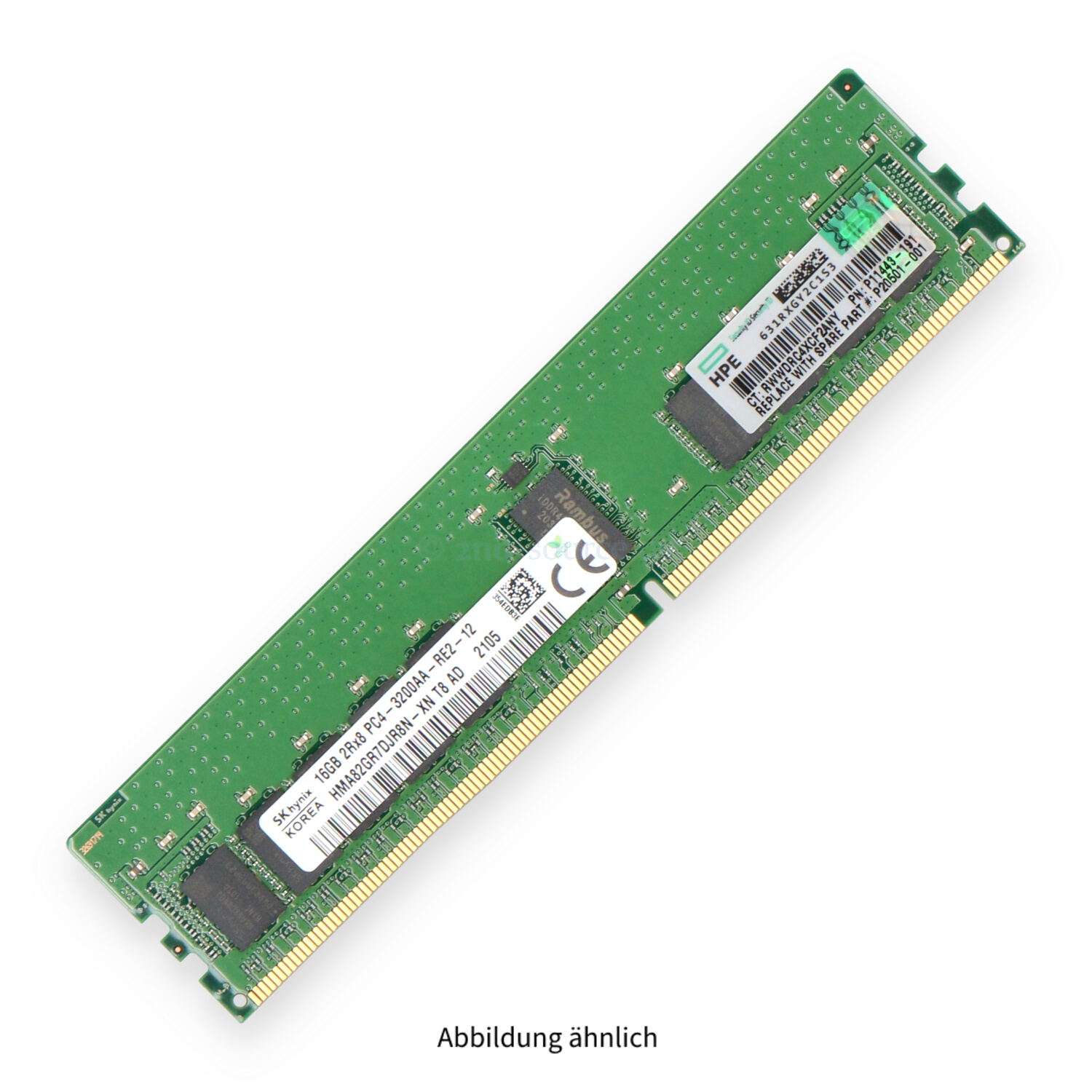 HPE 16GB PC4-25600AA-R Dual Rank x8 (DDR4-3200) Registered ECC P07642-B21 P20501-001 P11443-191