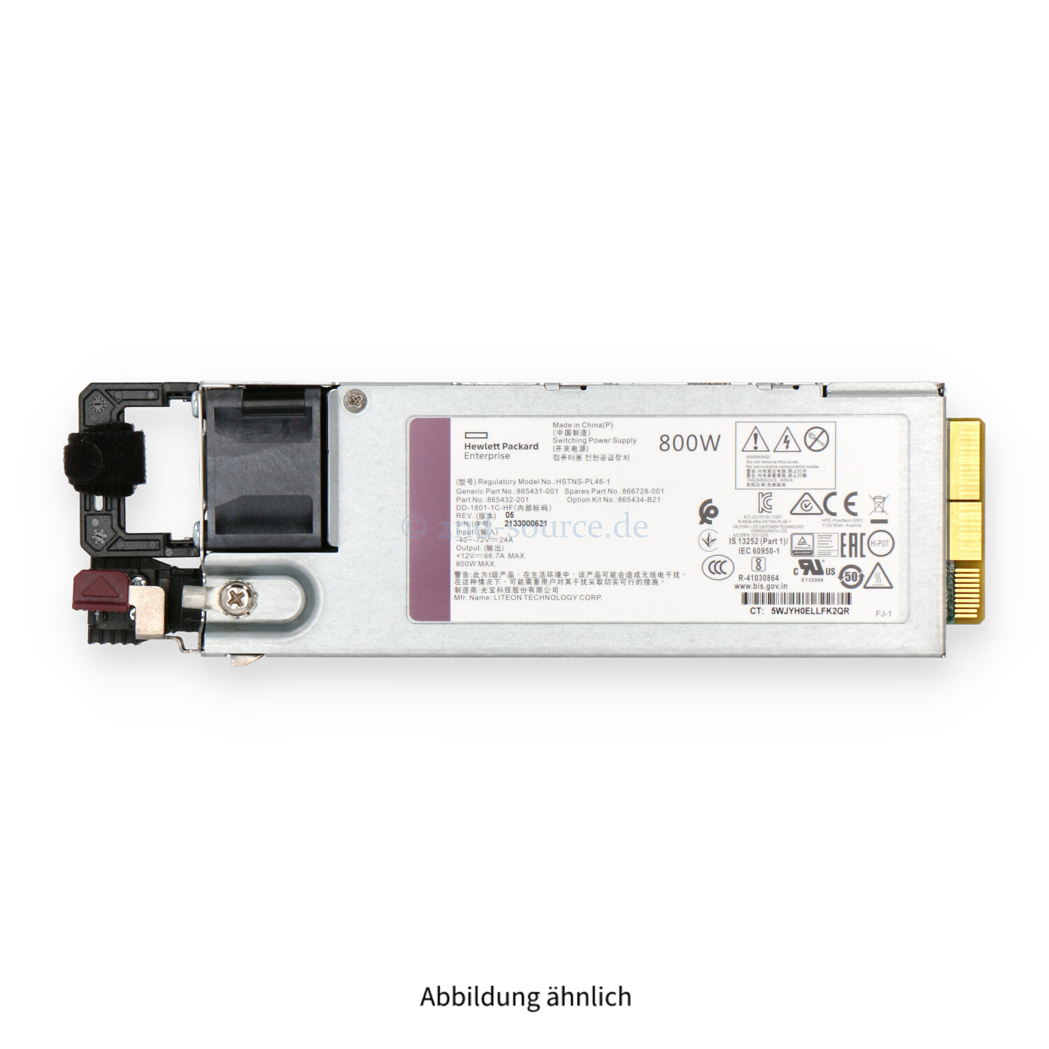 HPE 800W -48VDC Hot Plug Power Supply 865434-B21 866728-001