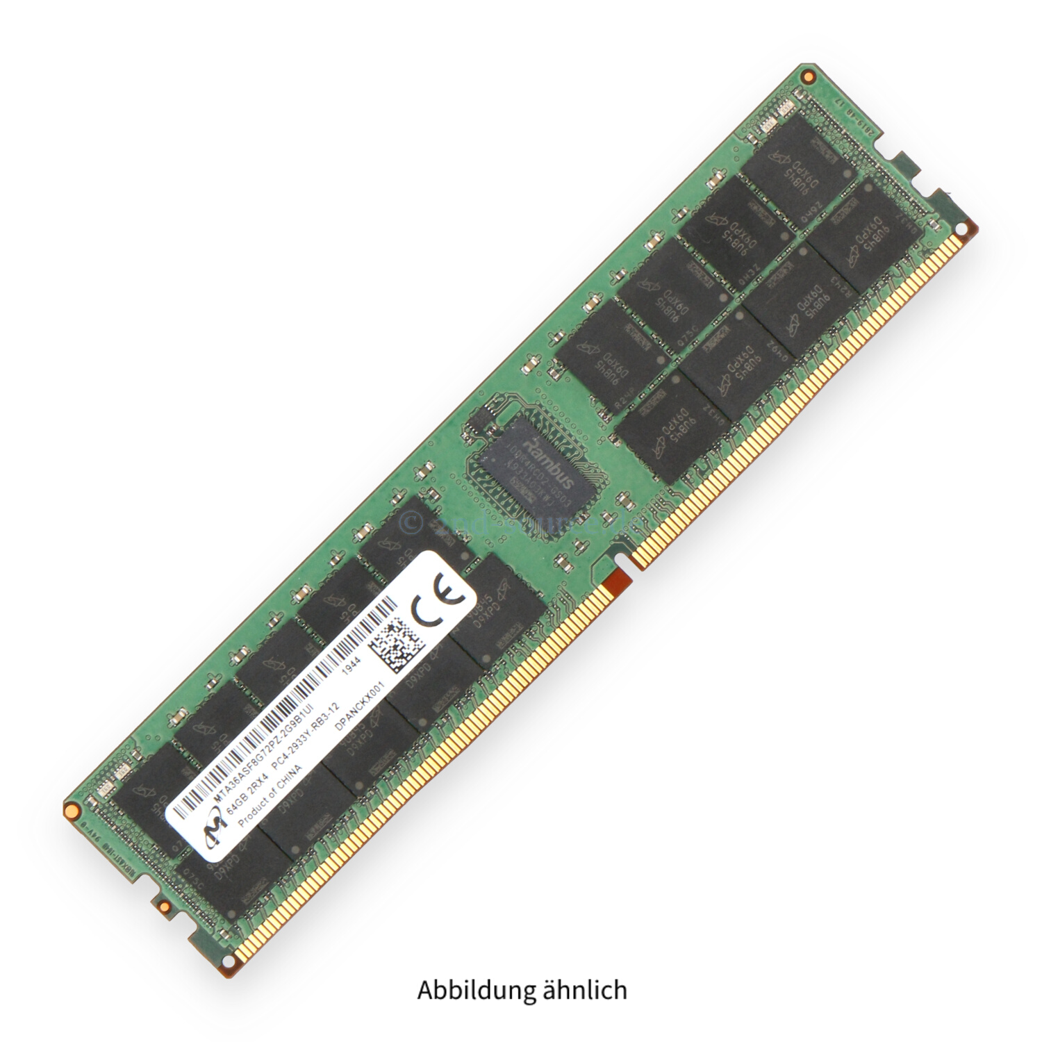 Micron 64GB PC4-23466Y-R DIMM Dual Rank x4 (DDR4-2933) Registered ECC MTA36ASF8G72PZ-2G9B1