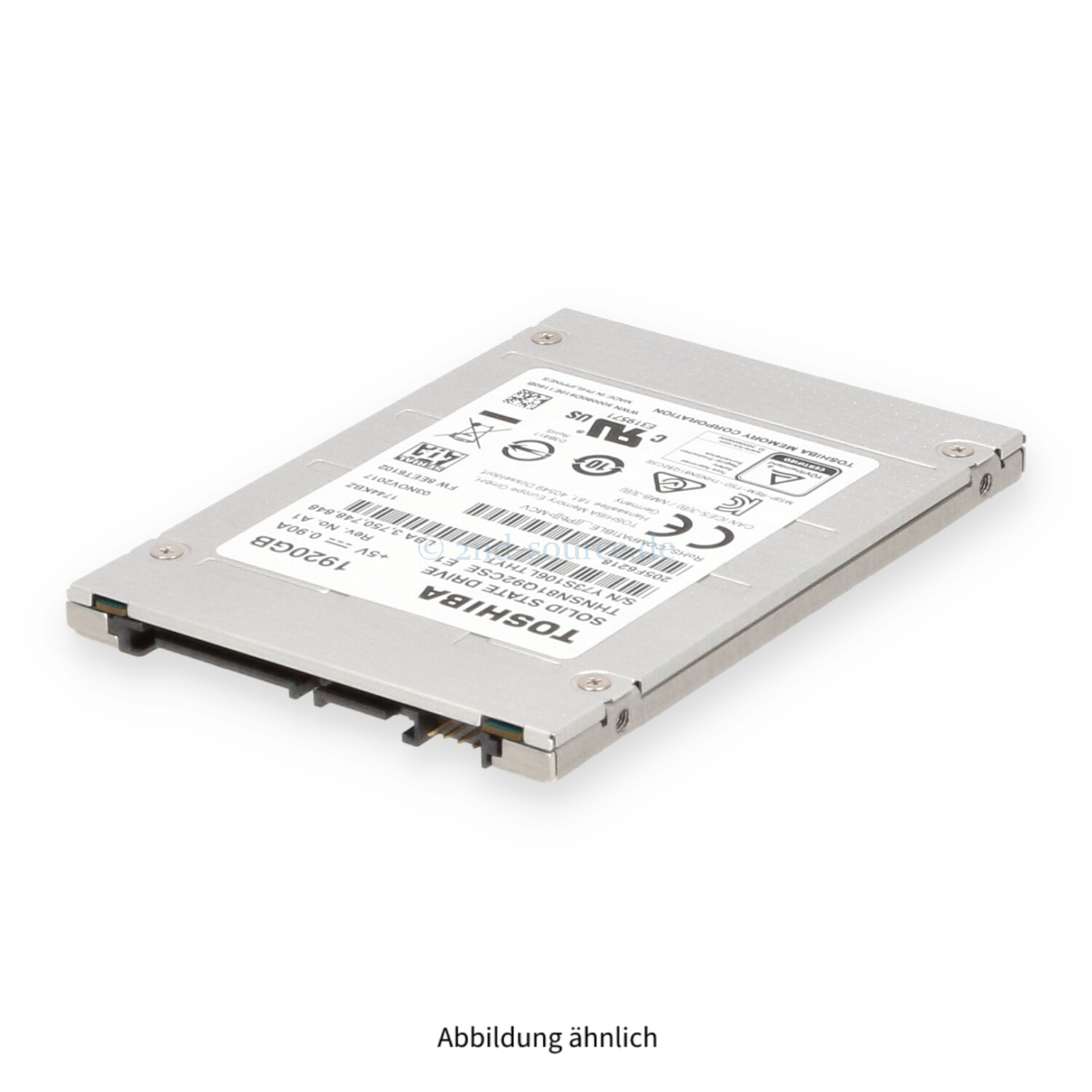 Toshiba 1.92TB SATA 6G SFF Read Intensive SSD THNSN81Q92CSE Toshiba 1.92TB SATA 6G SFF Read Intensive SSD THNSN81Q92CSE