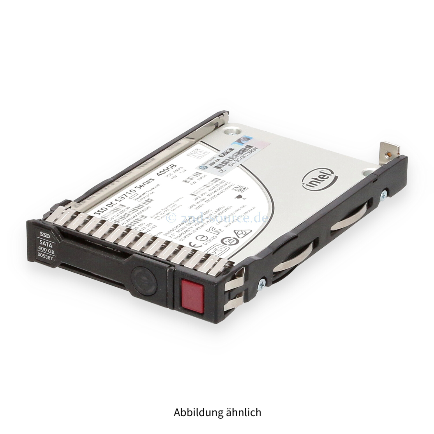 HPE 400GB SATA 6G SFF Write Intensive SC HotPlug SSD 804665-B21 805387-001