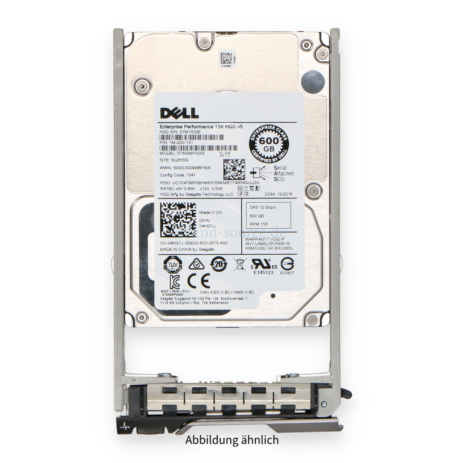 Dell 600GB 15k SAS 12G SFF HotPlug HDD 4HGTJ 04HGTJ