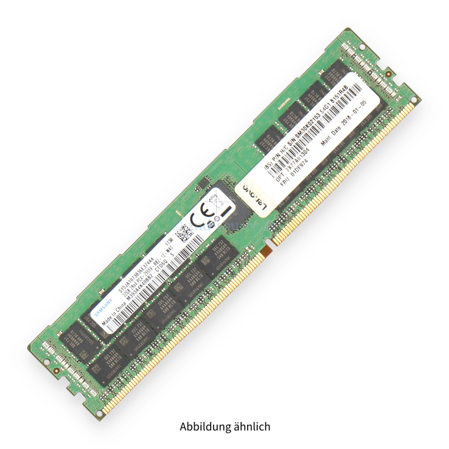 Lenovo 32GB PC4-21300V-R DIMM Dual Rank x4 (DDR4-2666) Registered ECC 7X77A01304 01DE974