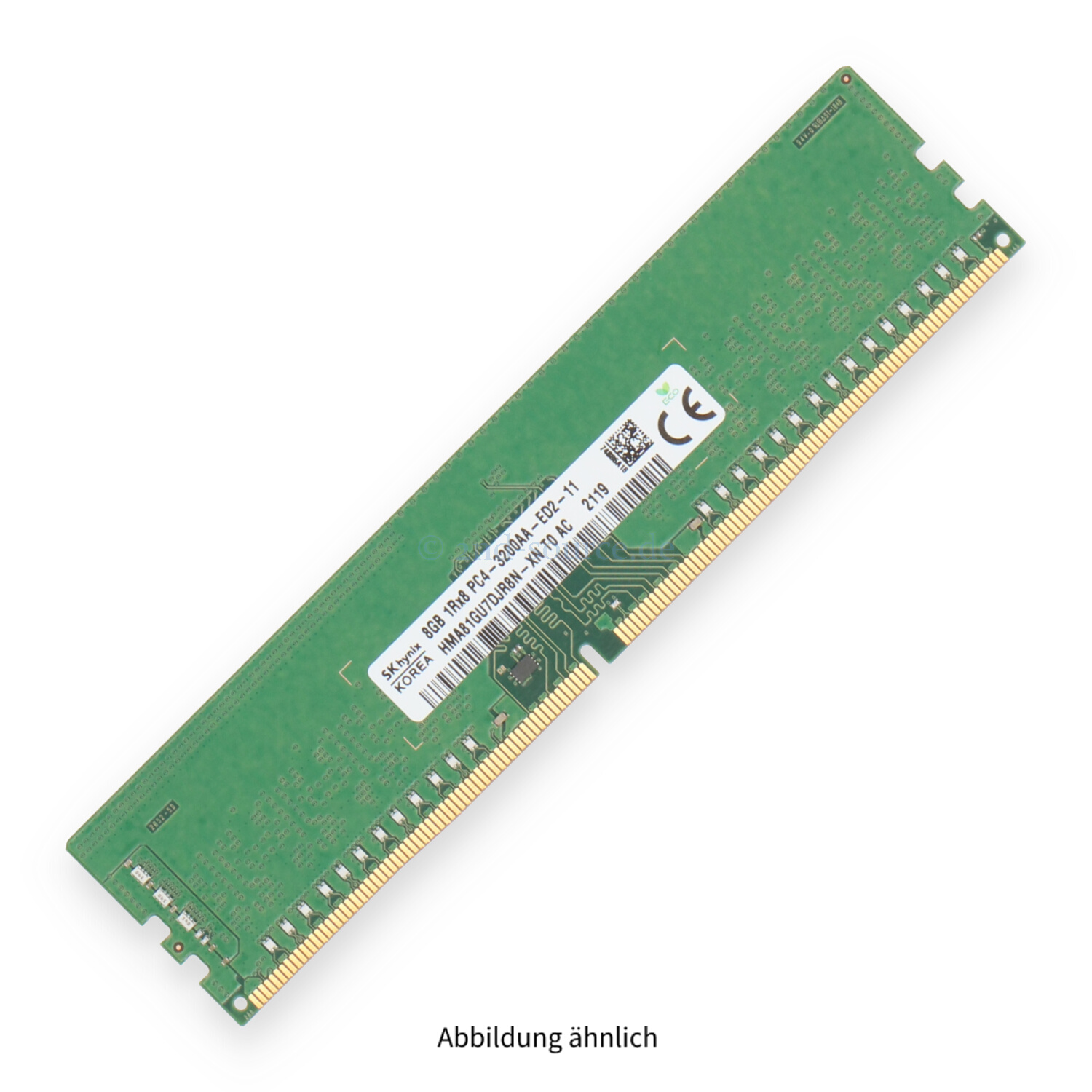 Hynix 8GB PC4-25600AA-E DIMM Single Rank x8 (DDR4-3200) Unbuffered ECC HMA81GU7DJR8N-XN