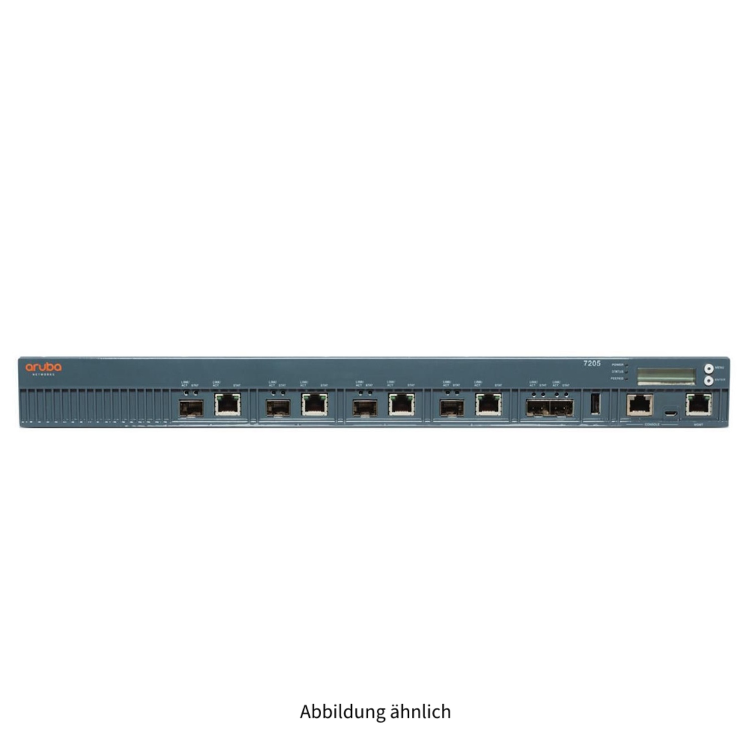 HPE Aruba 7205 4x RJ-45 1GbE 4x SFP 1GbE 2x SFP+ 10GbE Mobility Controller JW735A JW735-61001 HPE Aruba 7205 4x RJ-45 1GbE 4x SFP 1GbE 2x SFP+ 10GbE Mobility Controller JW735A JW735-61001